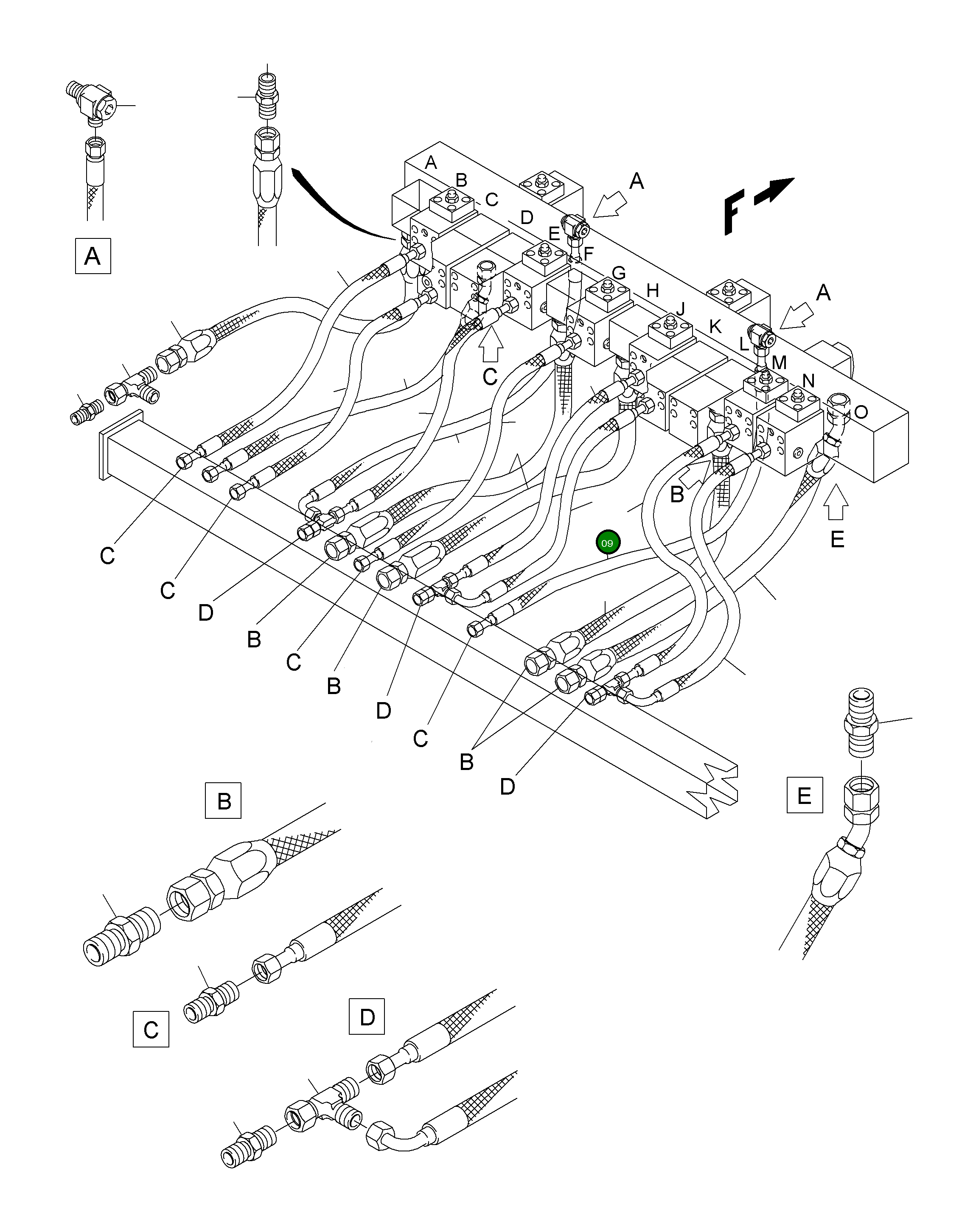 Шланг в сборе DN 20x1820 516 456 98 Komatsu