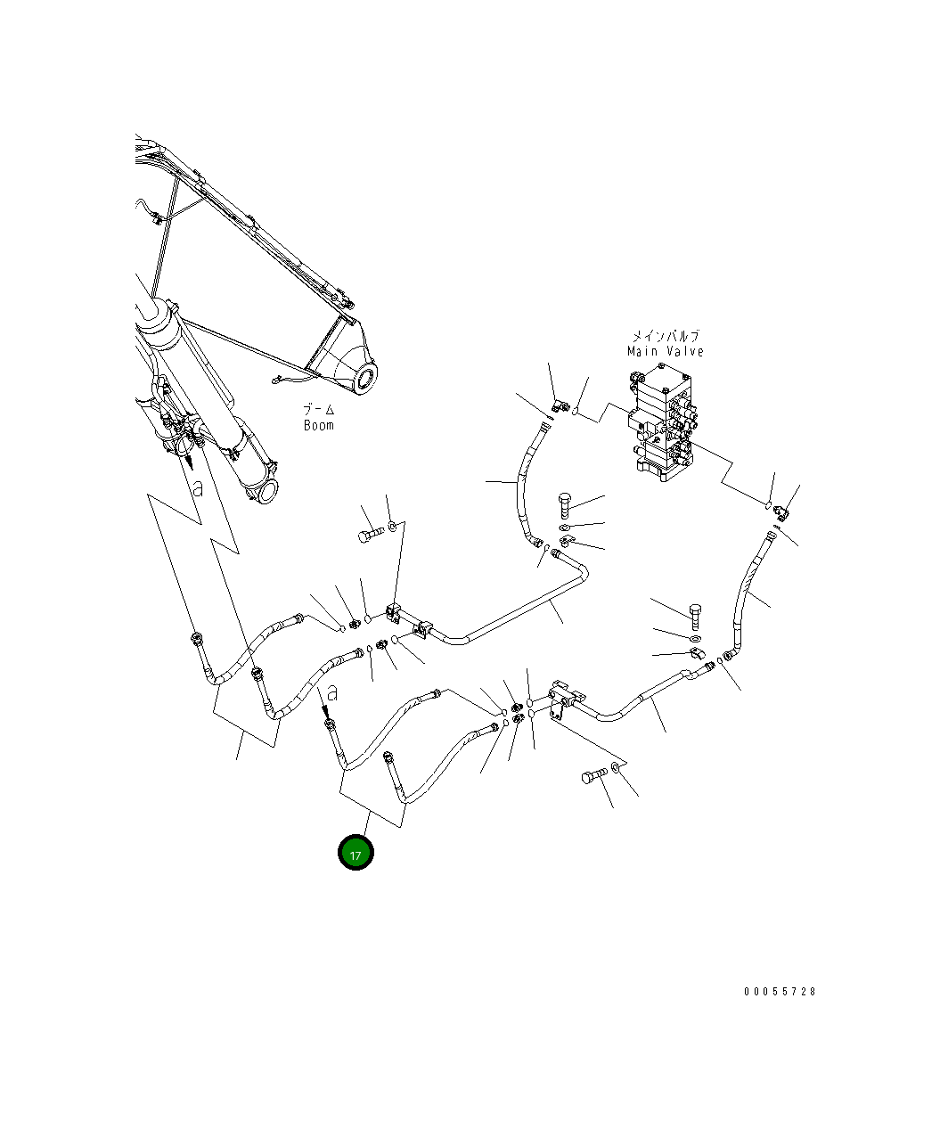 Шланг 680MM 21K-62-72980 Komatsu