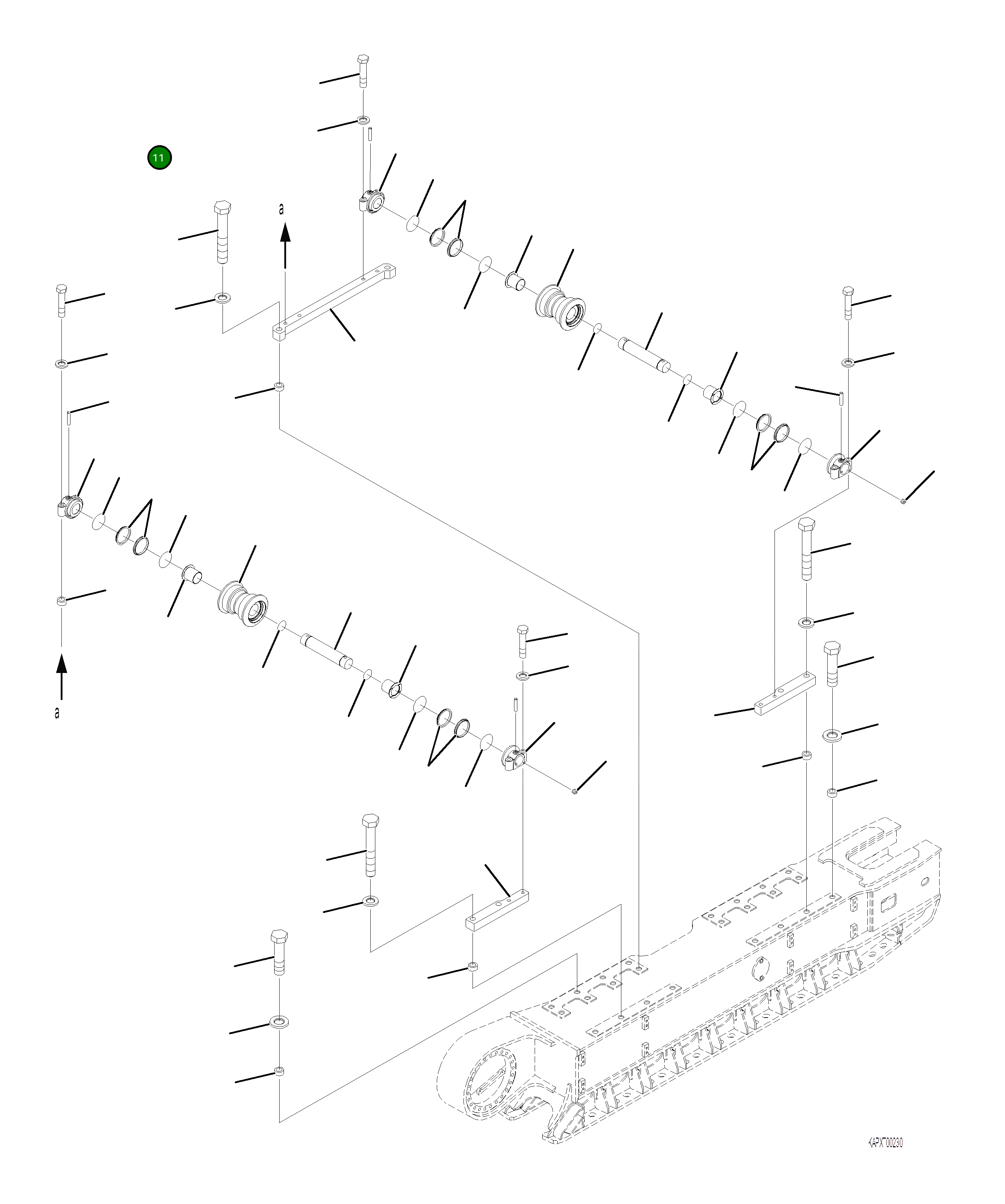 Штанга 4A1-30-23690 Komatsu