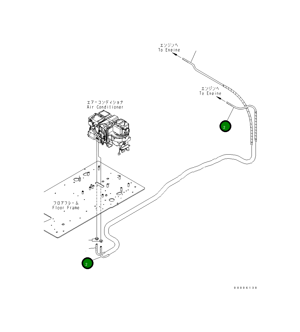 Шланг(RED)В 6400MM 21M-979-1920 Komatsu