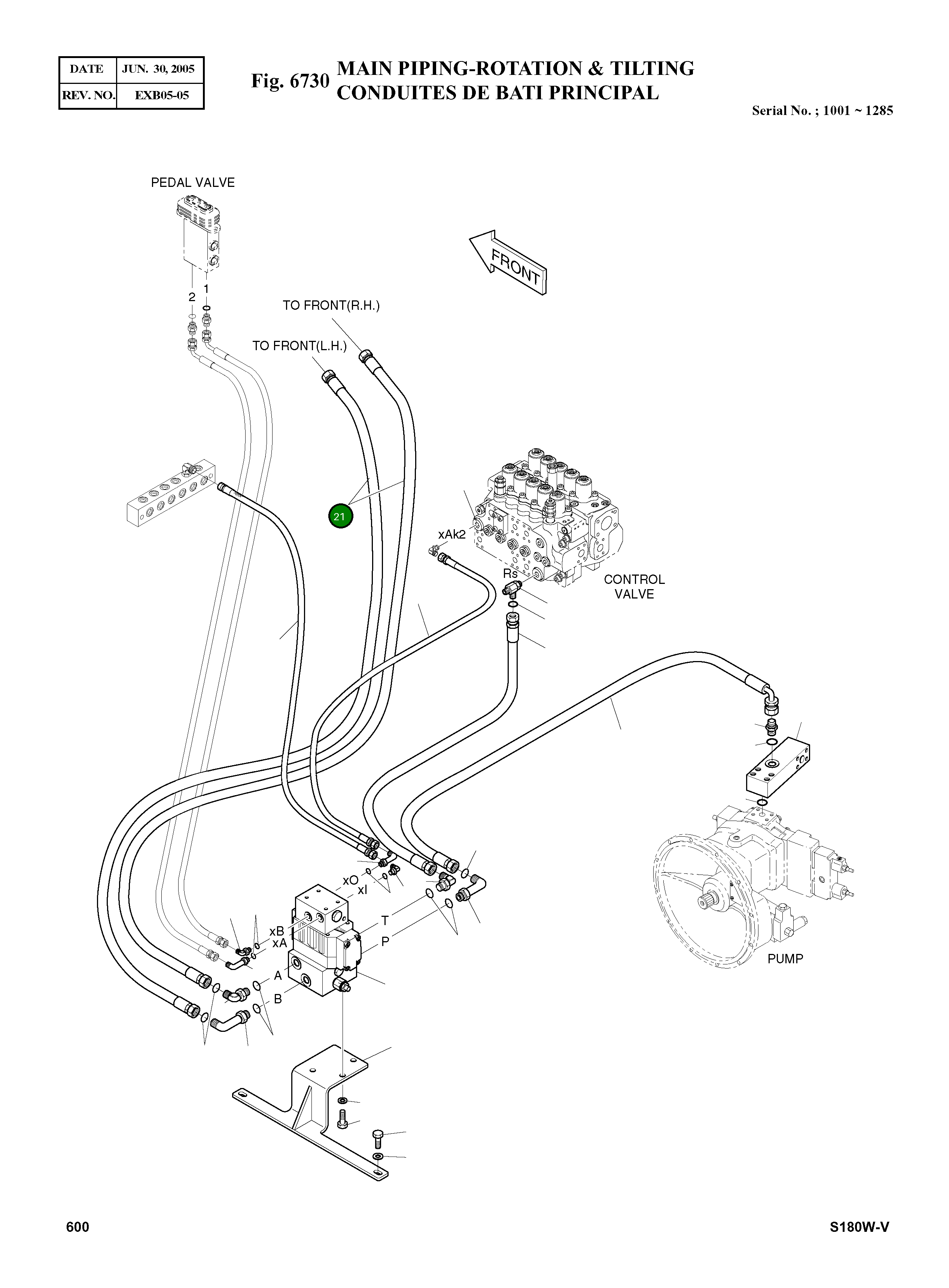Шланг ORS1/2-3300L DS2011418 Komatsu