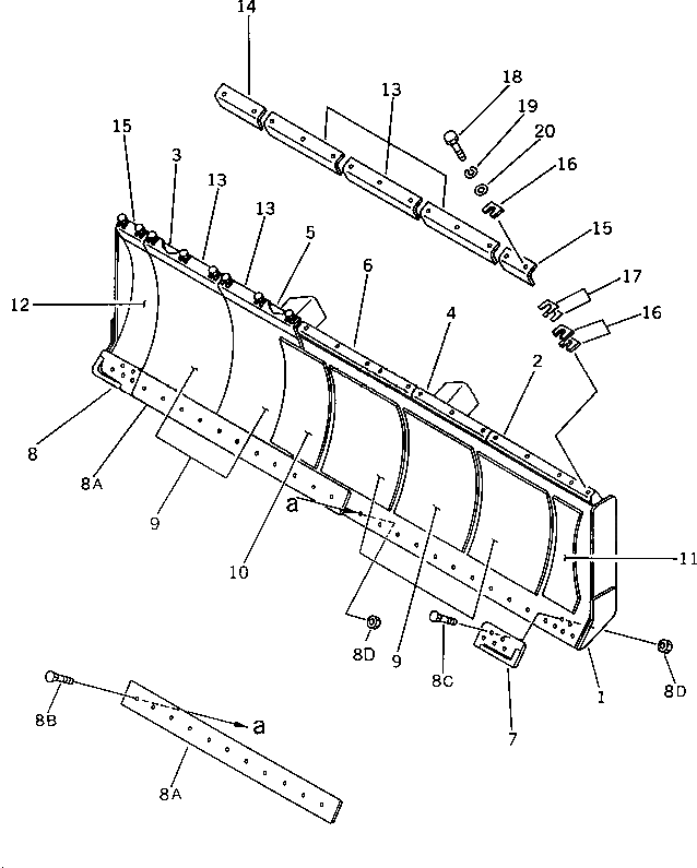 Отвал в сборе (для прямого бульдозера) 144-817-1910 Komatsu