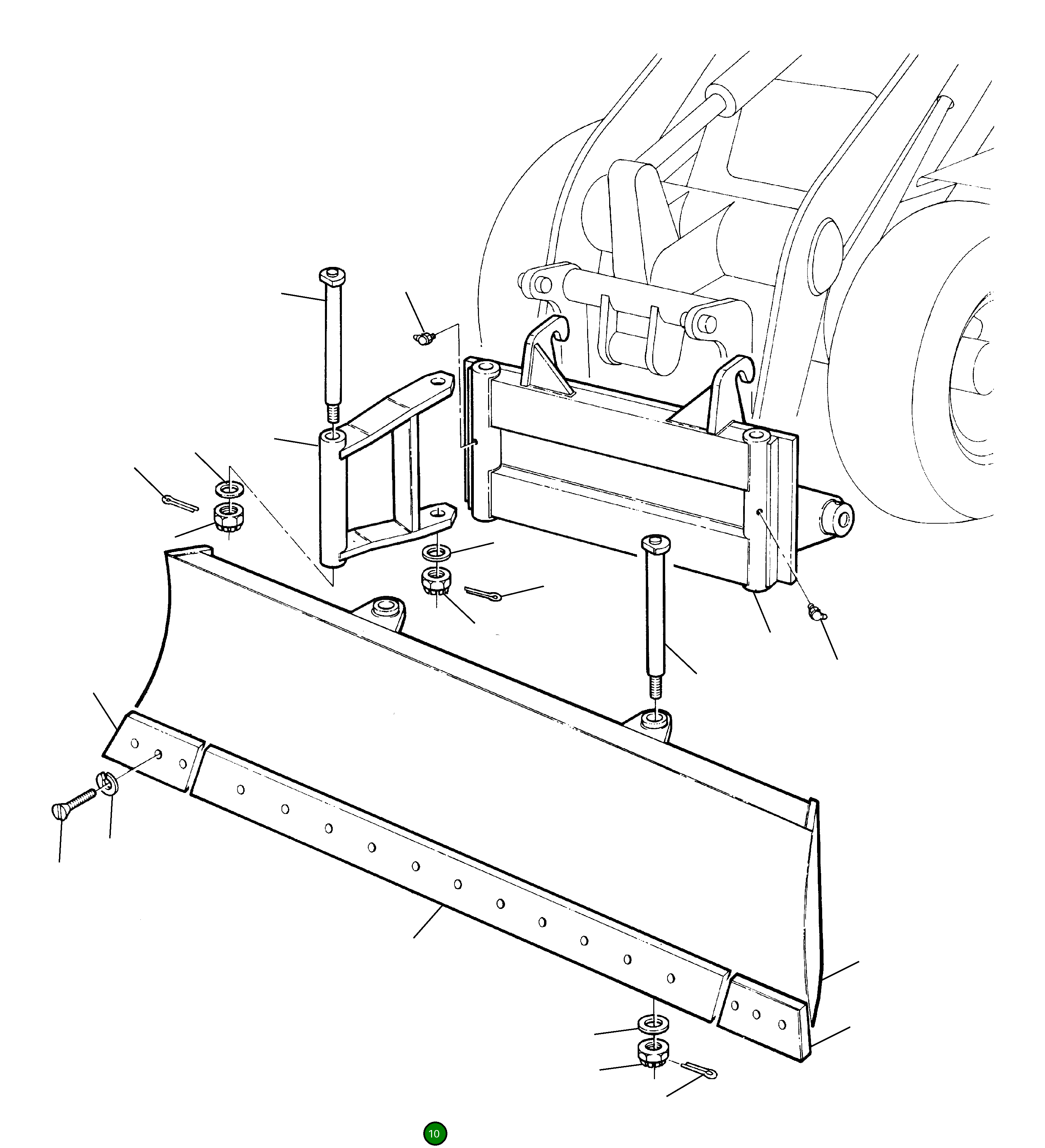 Центральная кромка отвала 500118558 Komatsu