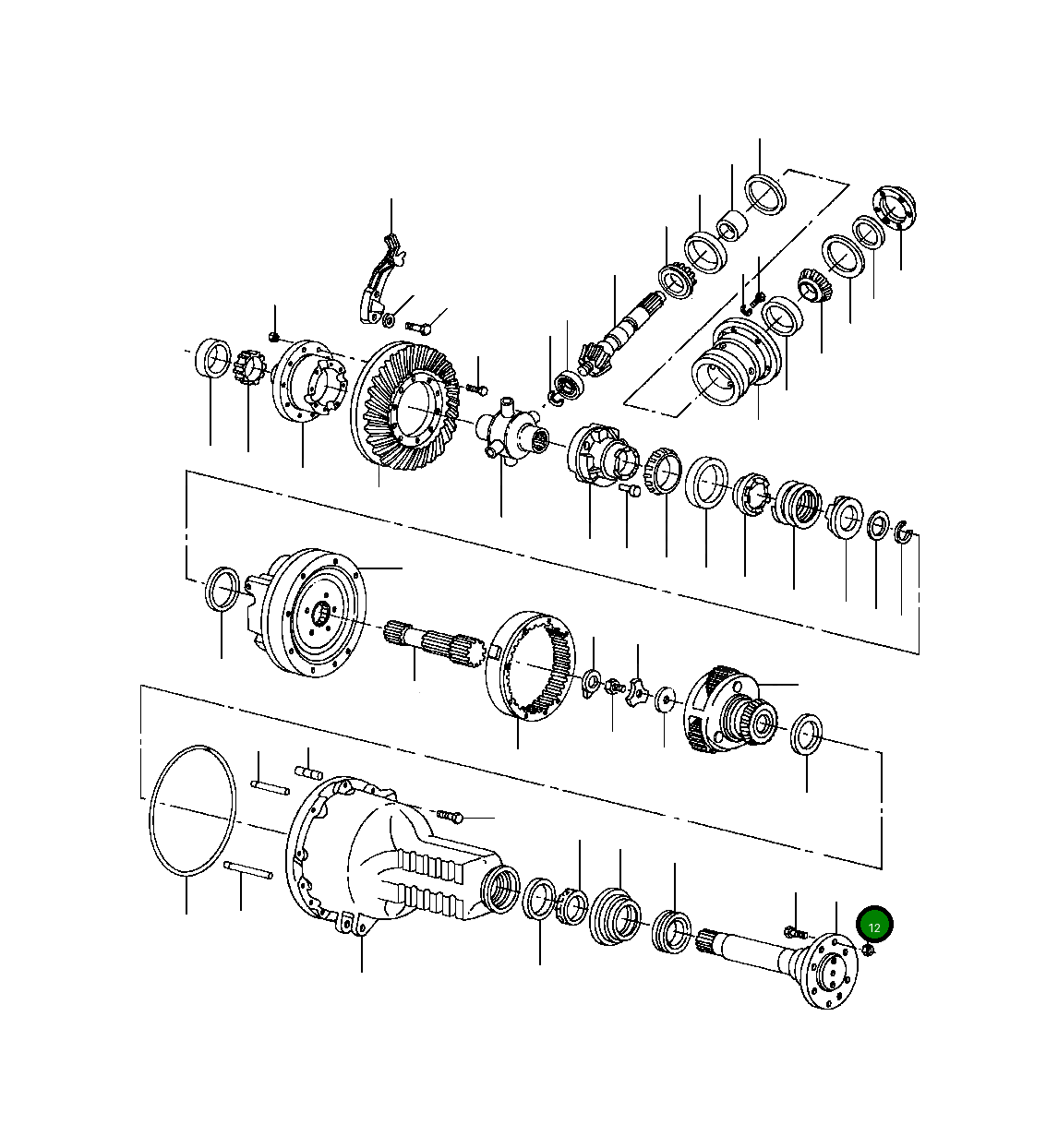 Гайка шестигранная - 3/4-16 1430 984 H1 Komatsu
