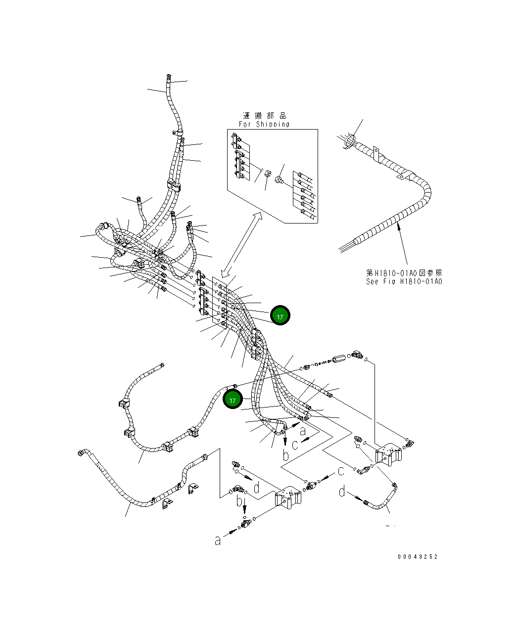 Шланг в сборе, 1300MM 21M-62-21981 Komatsu