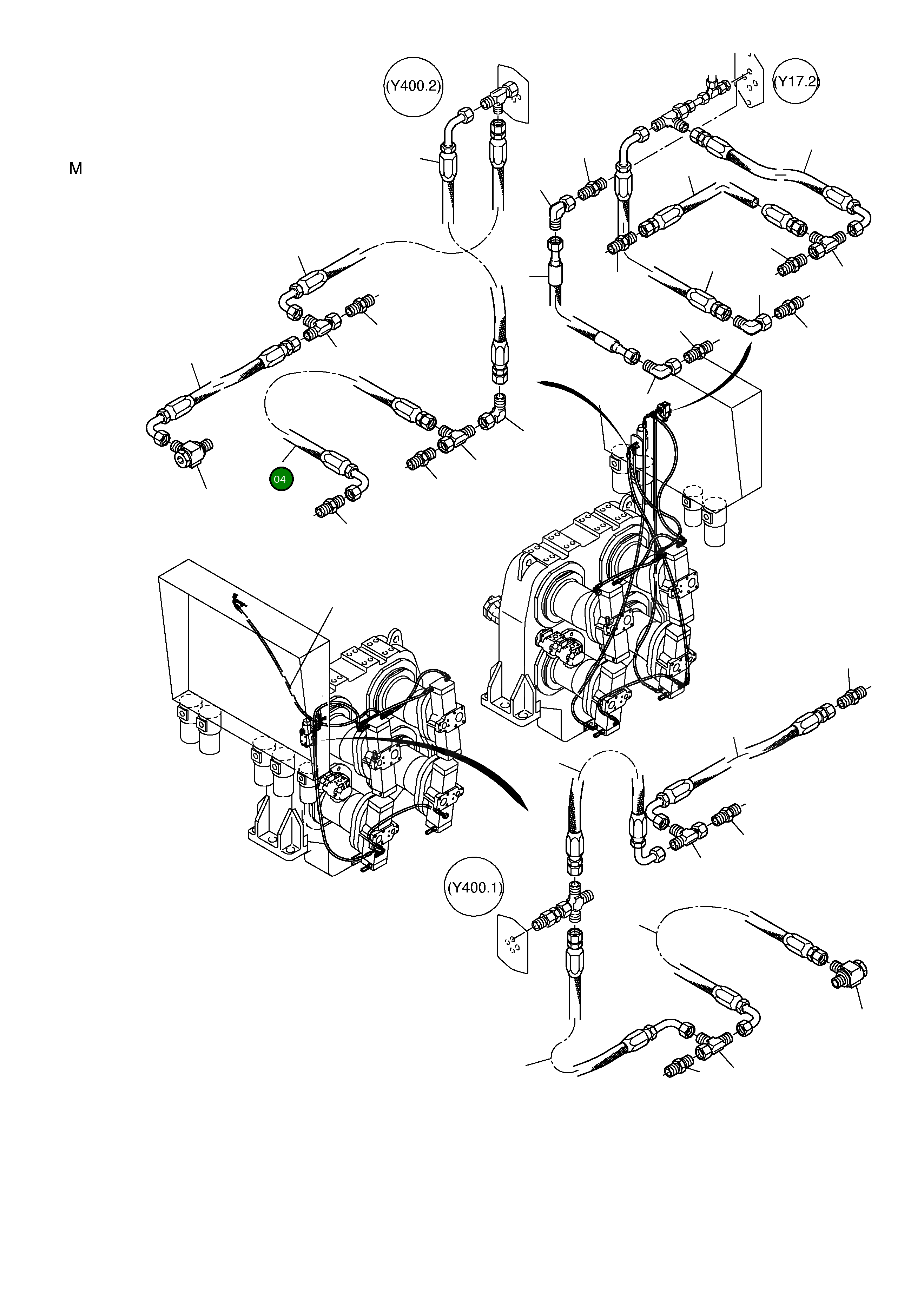 Шланг в сборе DN 16 x 940 551 749 40 Komatsu
