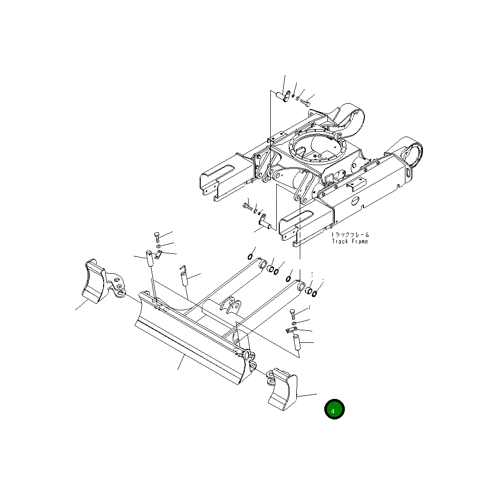 Левый отвал 22J-71-25121 Komatsu