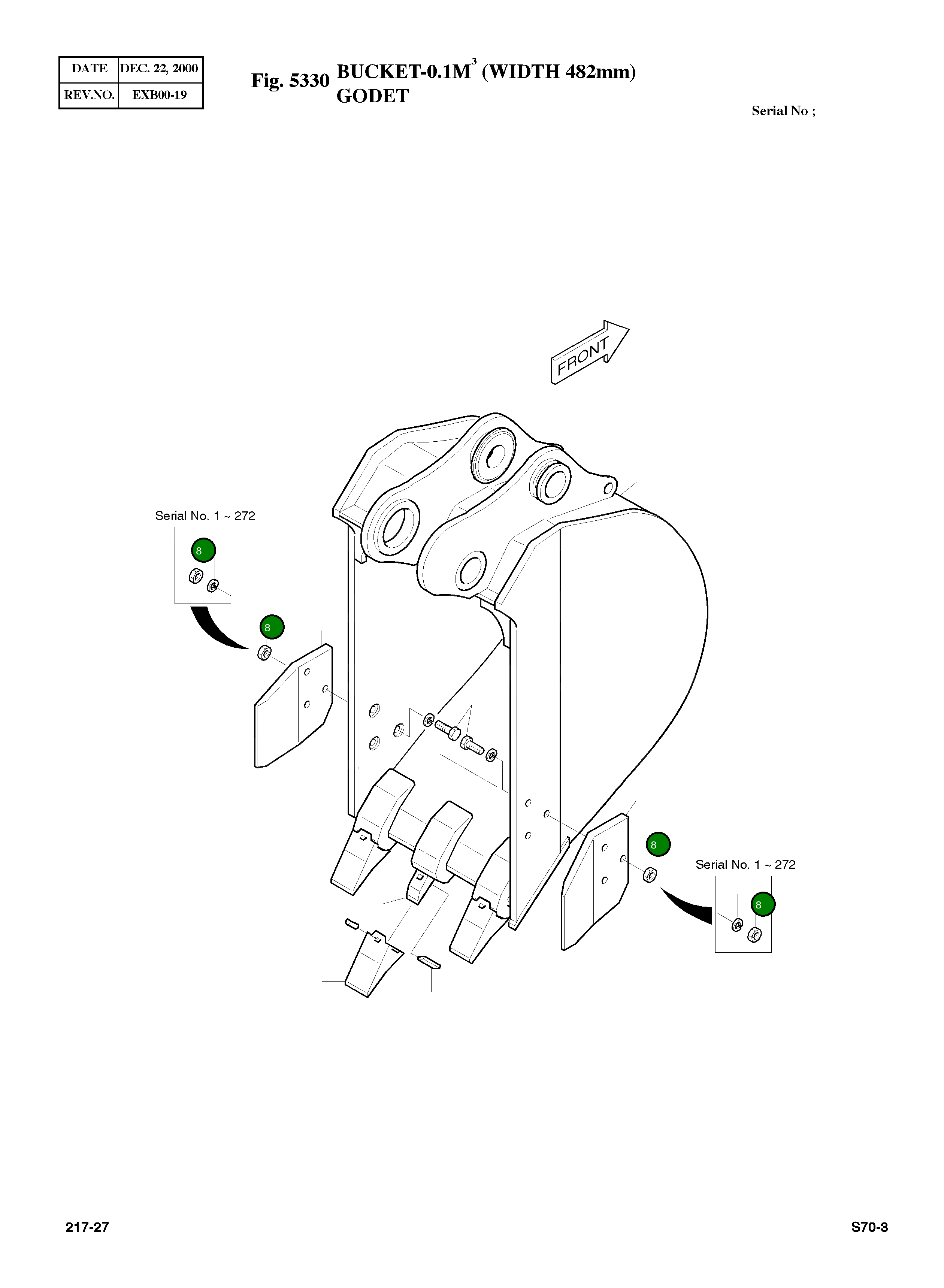 Гайка M20X1.5 S4013133 Komatsu