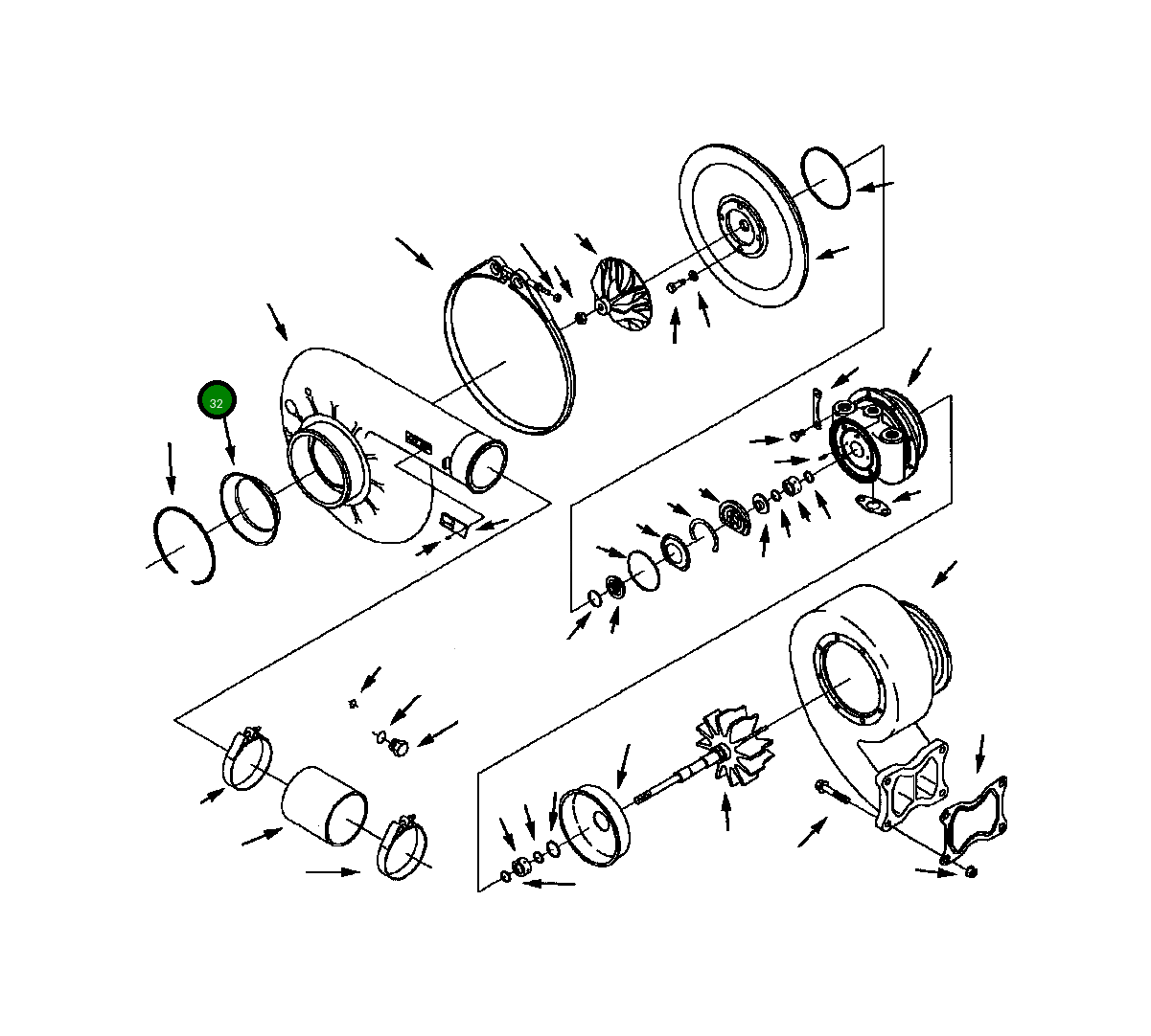 Шумопоглощающий дефлектор турбокомпрессора 1310 165 H1 Komatsu