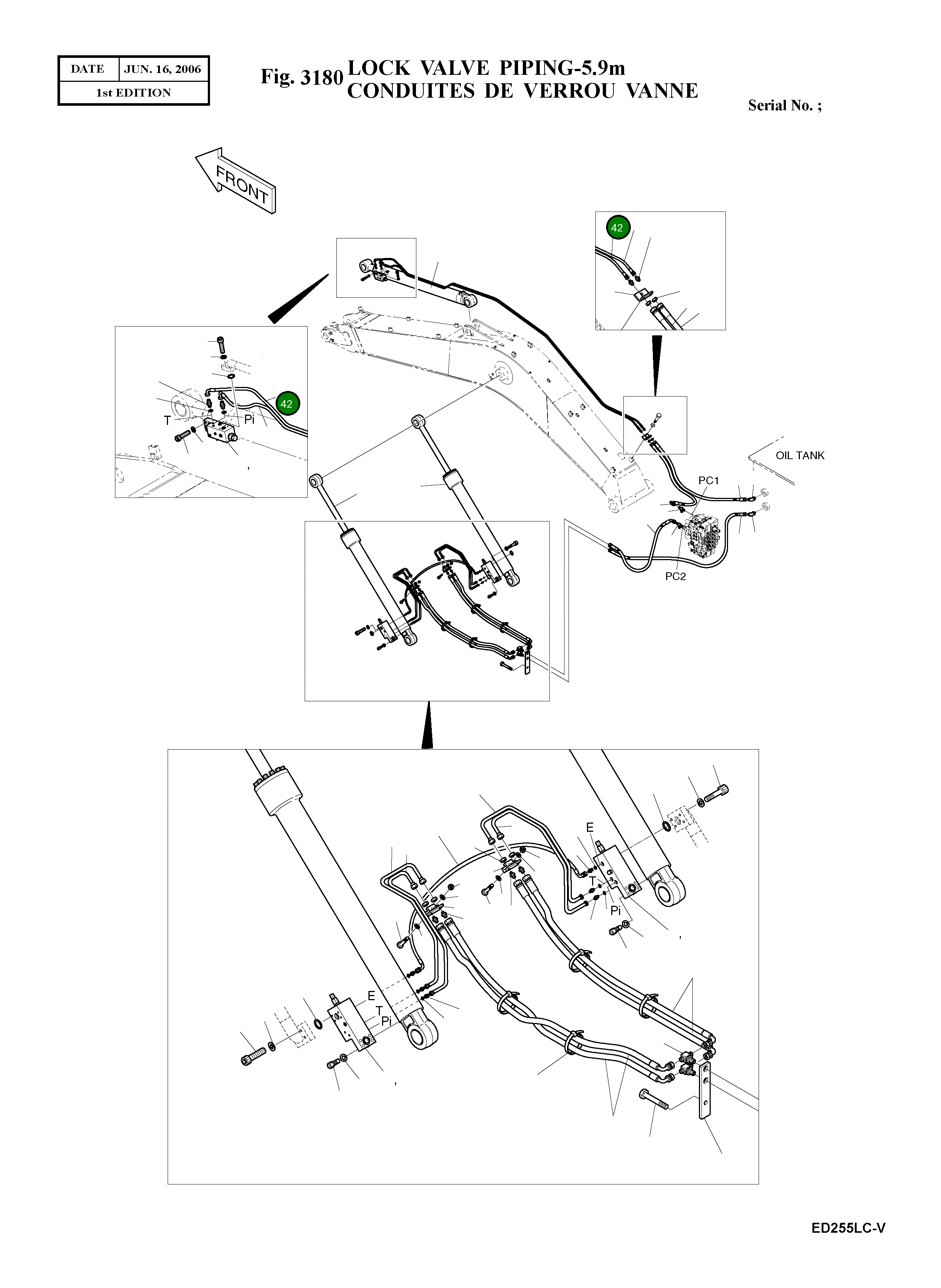 Шланг PF1/4-5350L 2184-1046D282 Komatsu