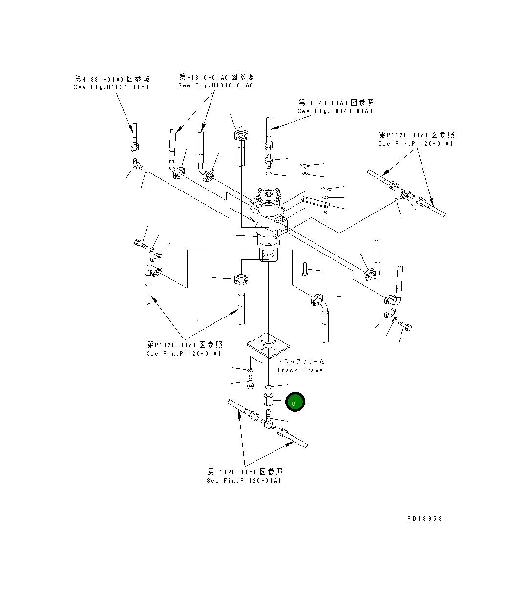 Гайка 208-62-53120 Komatsu