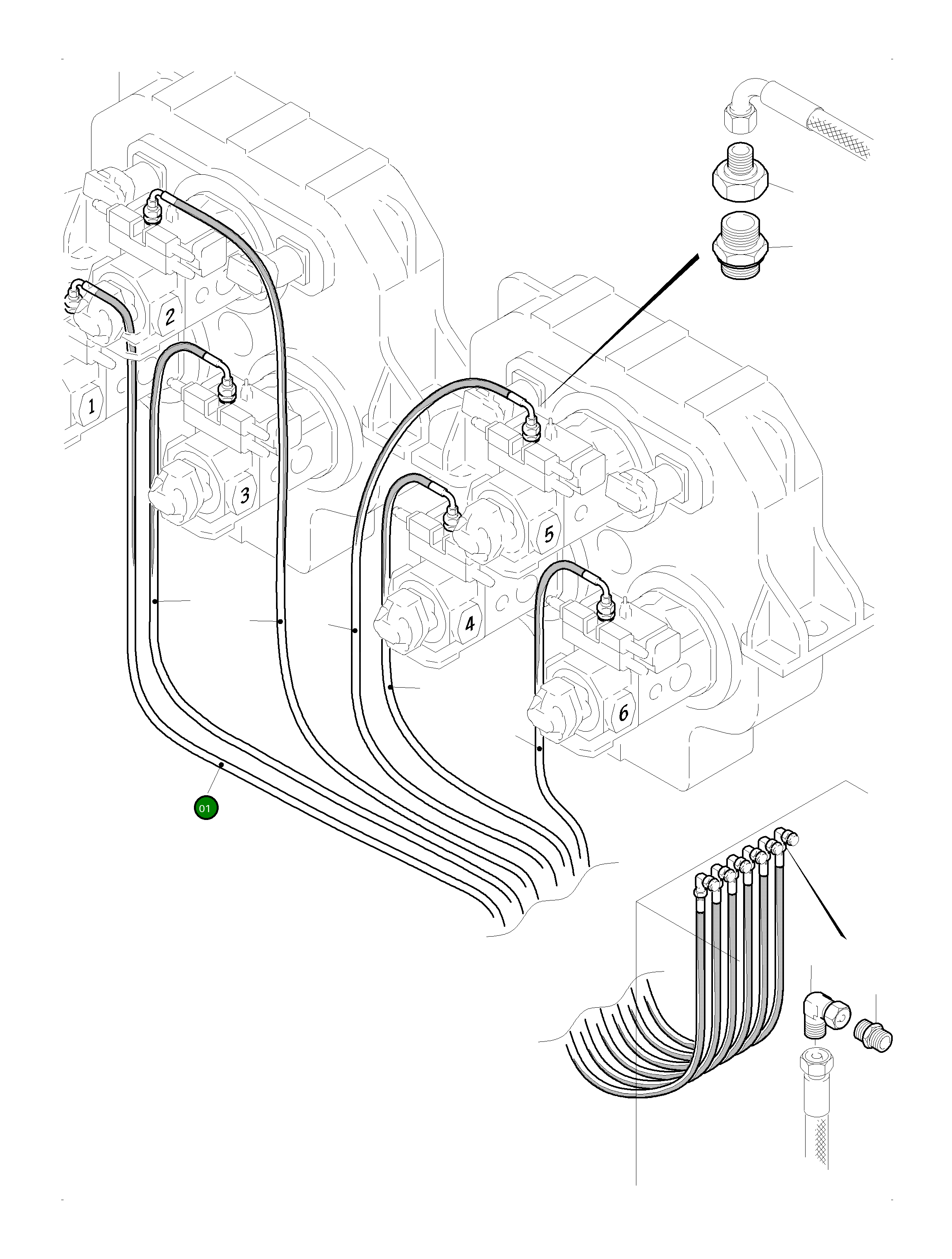 Шланг в сборе DN 20 x 7650 643 844 40 Komatsu