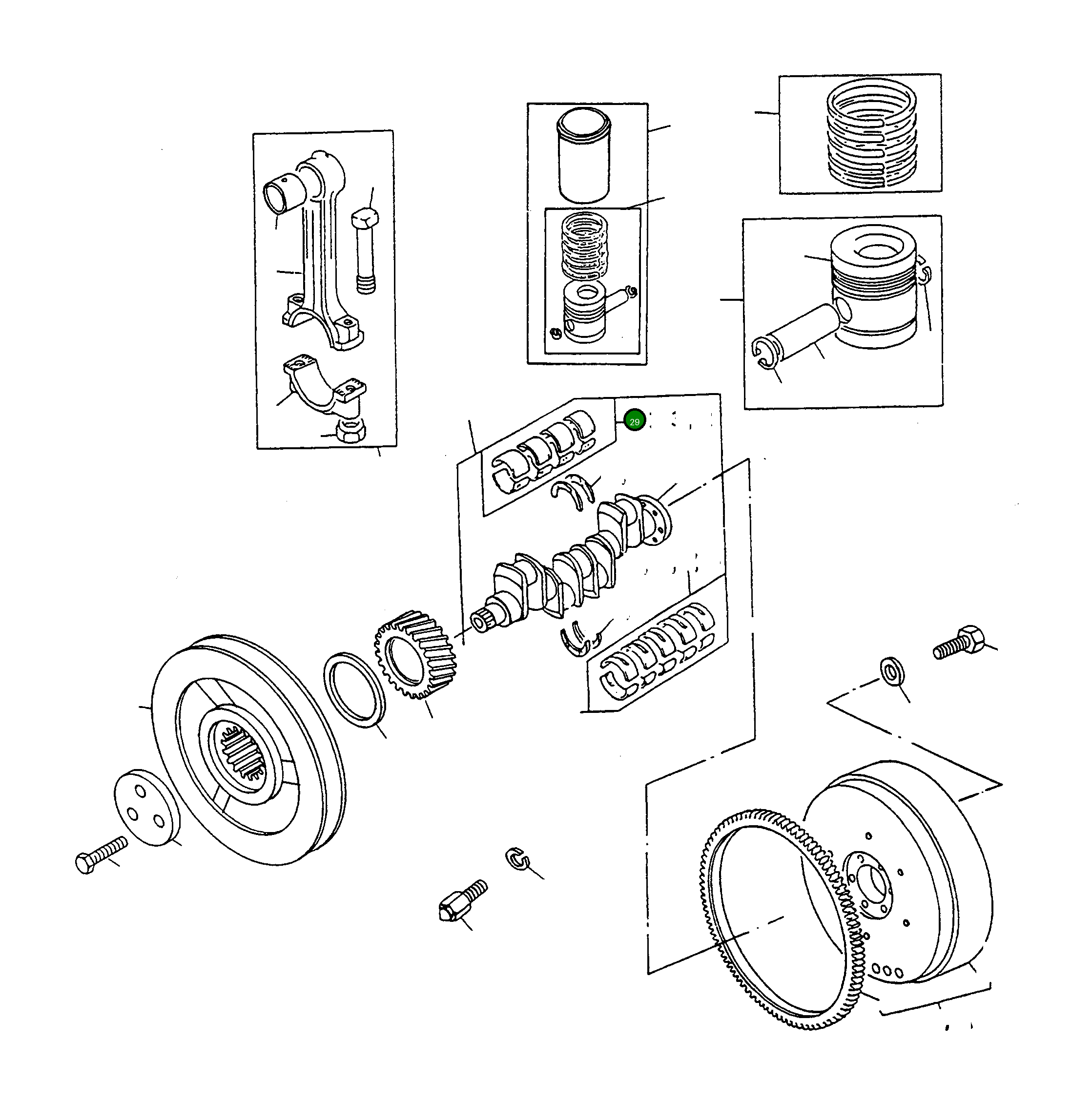 Комплект подшипников 4906636M91 Komatsu