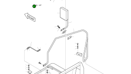 Крышка аккумулятора в сборе 621-03105 Komatsu