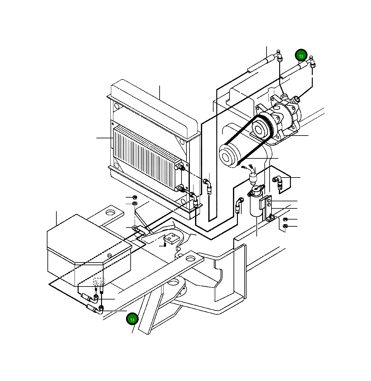 Шланг - 1/2 X 8 FT 1433 066 H1 Komatsu