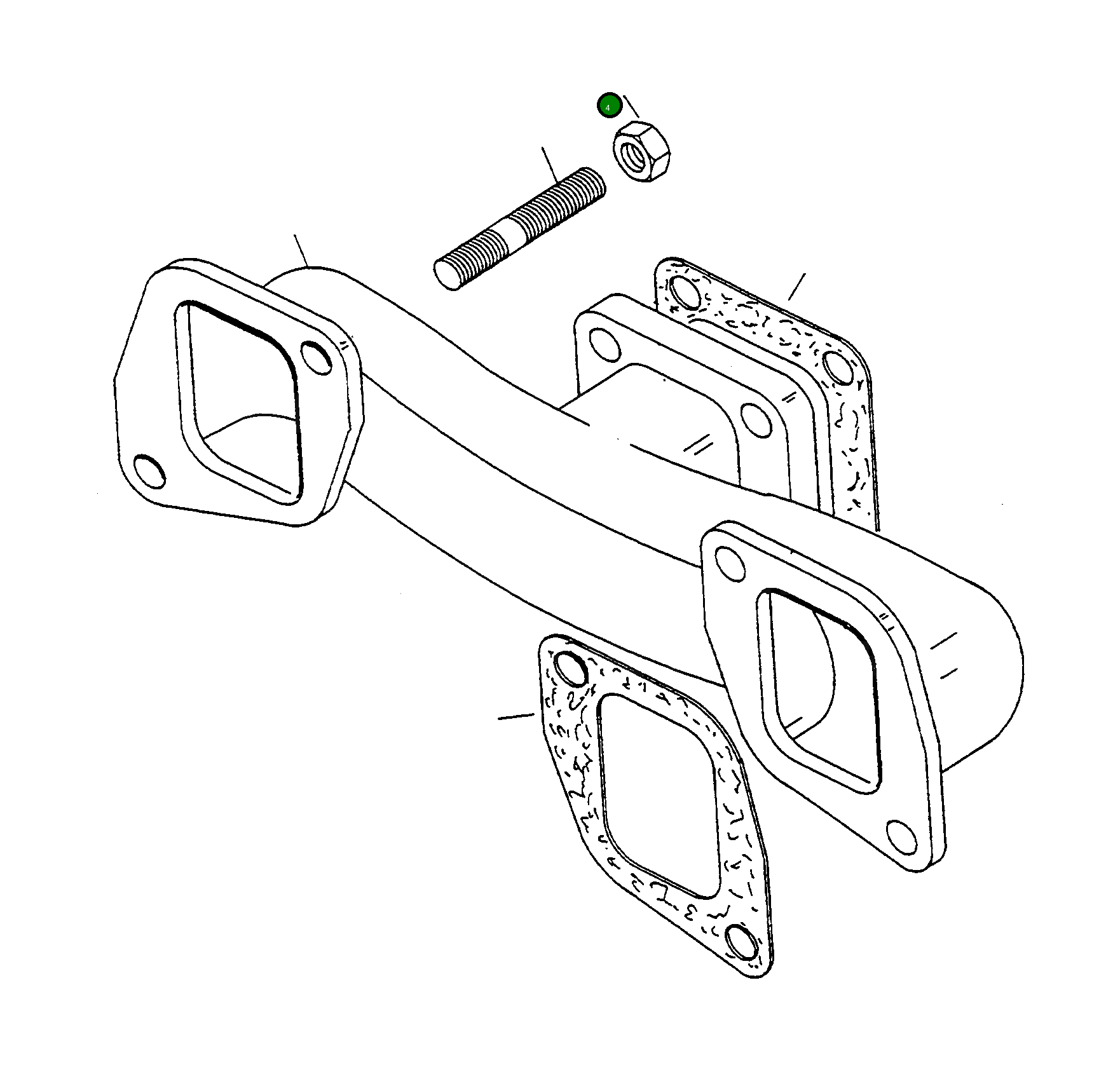 Гайка 4906831M1 Komatsu