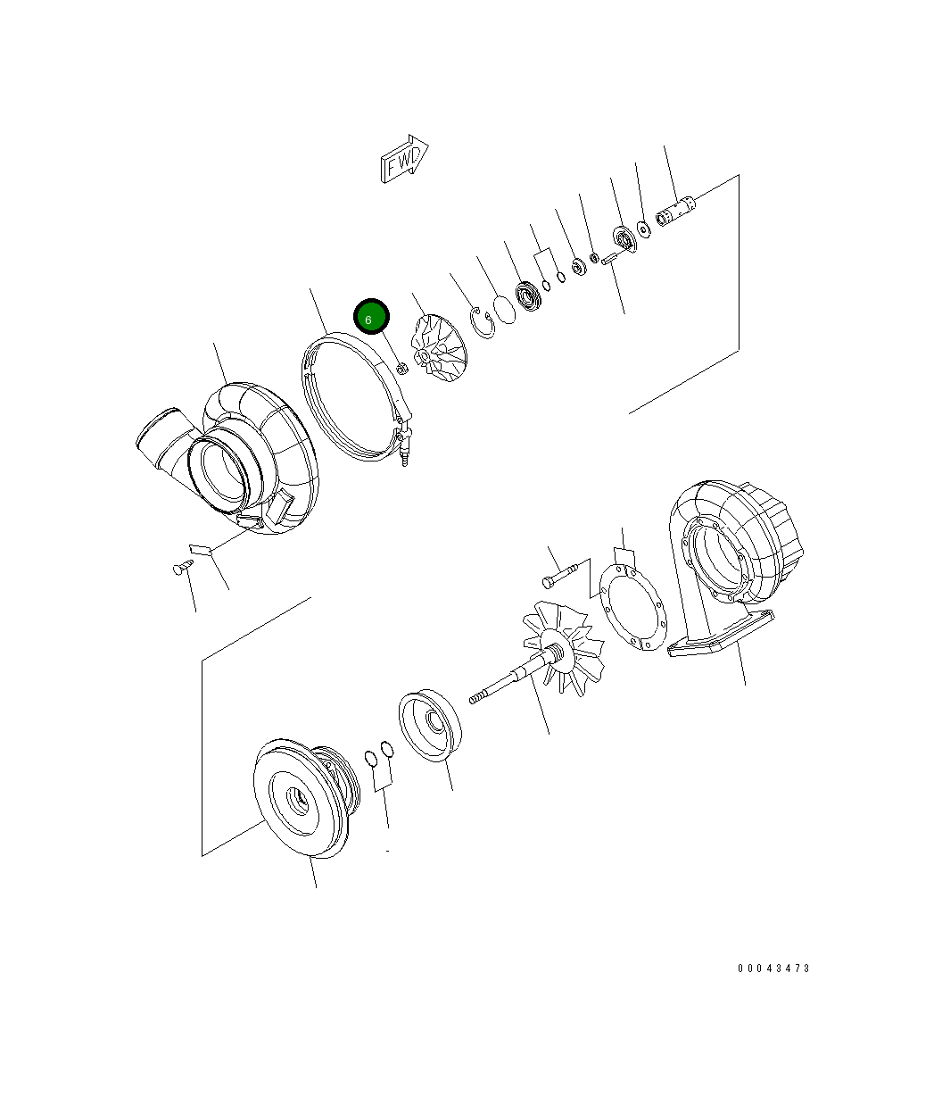 Гайка 6502-51-0410 Komatsu