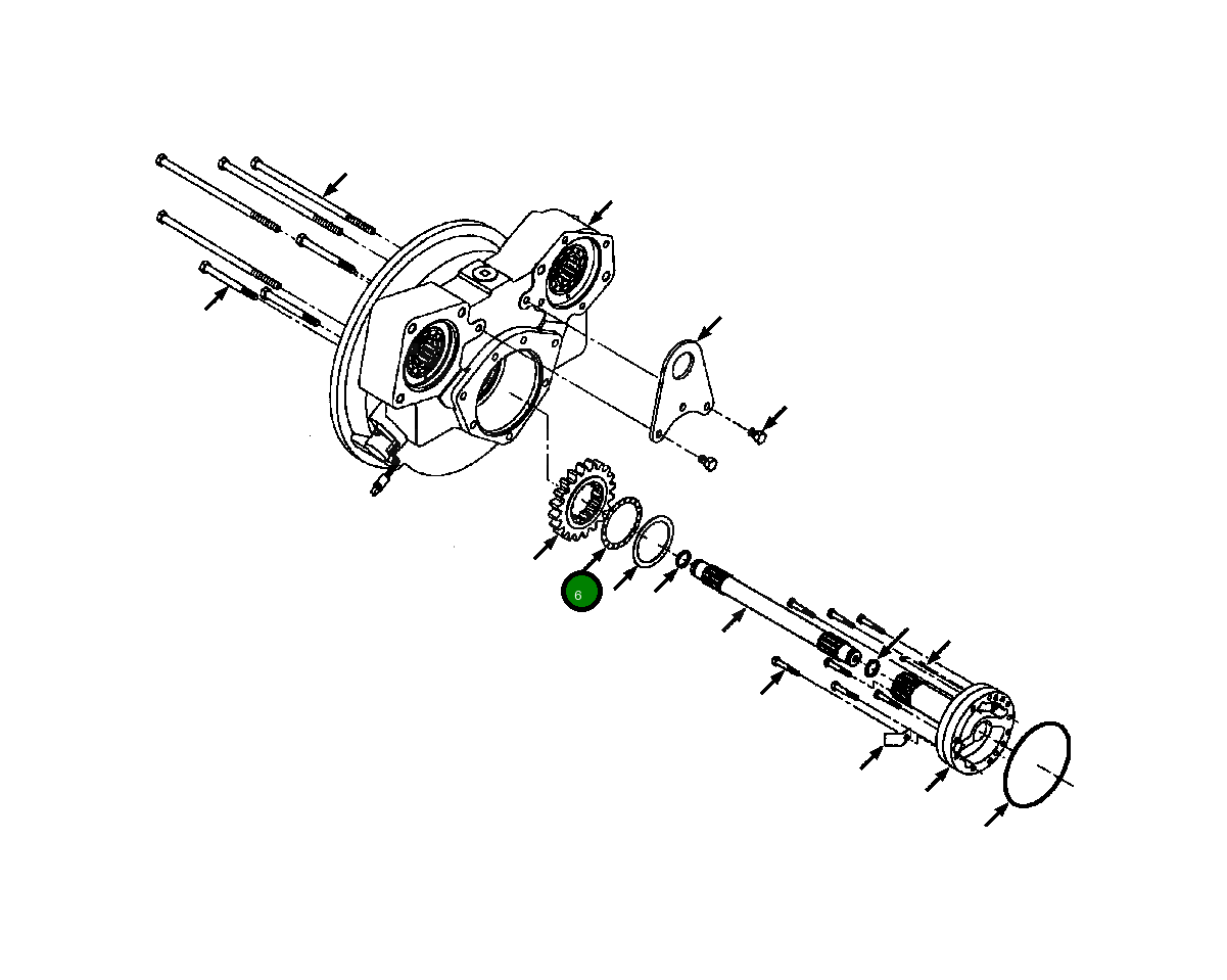 Игольчатый упорный подшипник 1437 665 H1 Komatsu