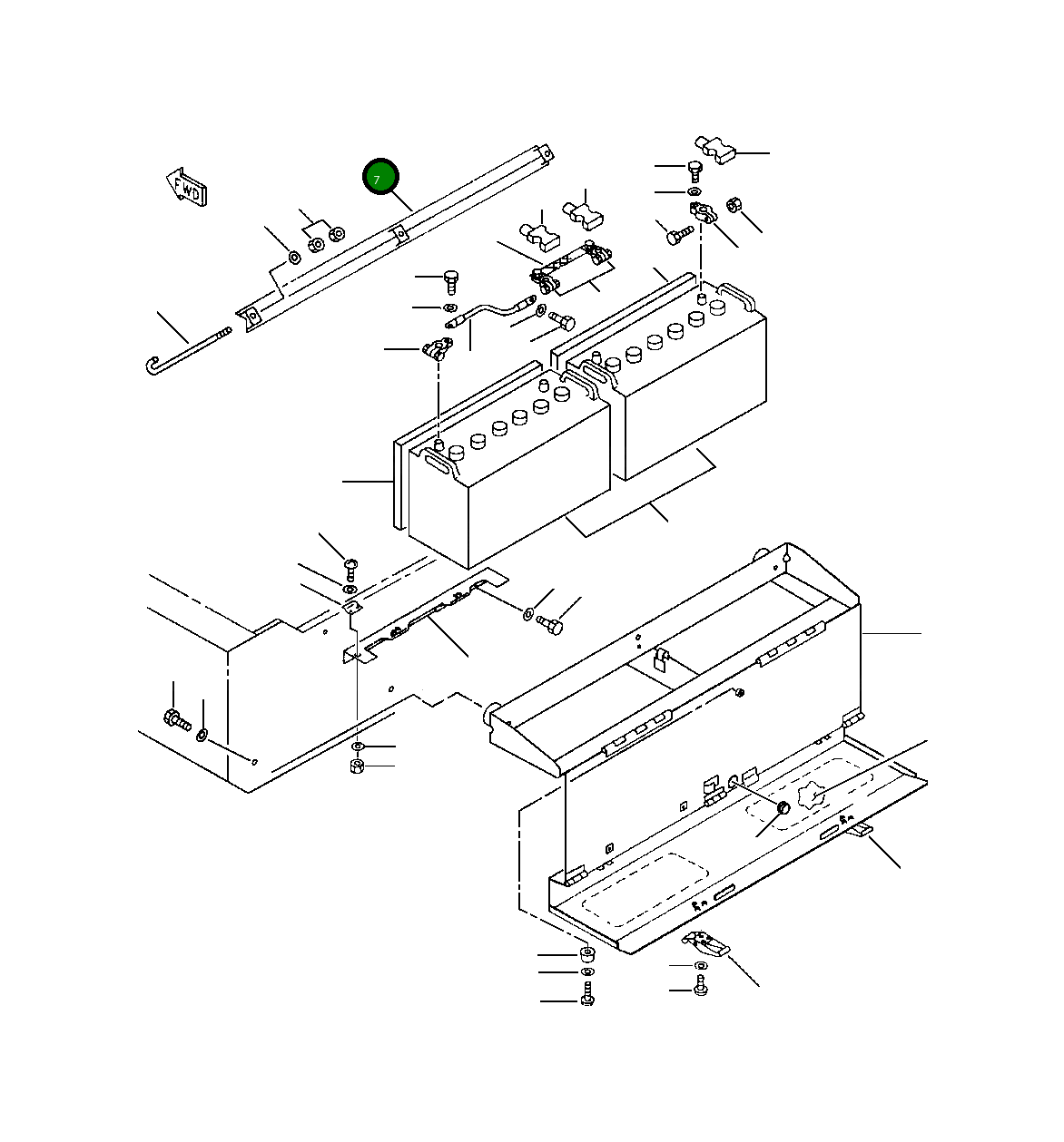 Держатель аккумулятора 416-06-A1110 Komatsu