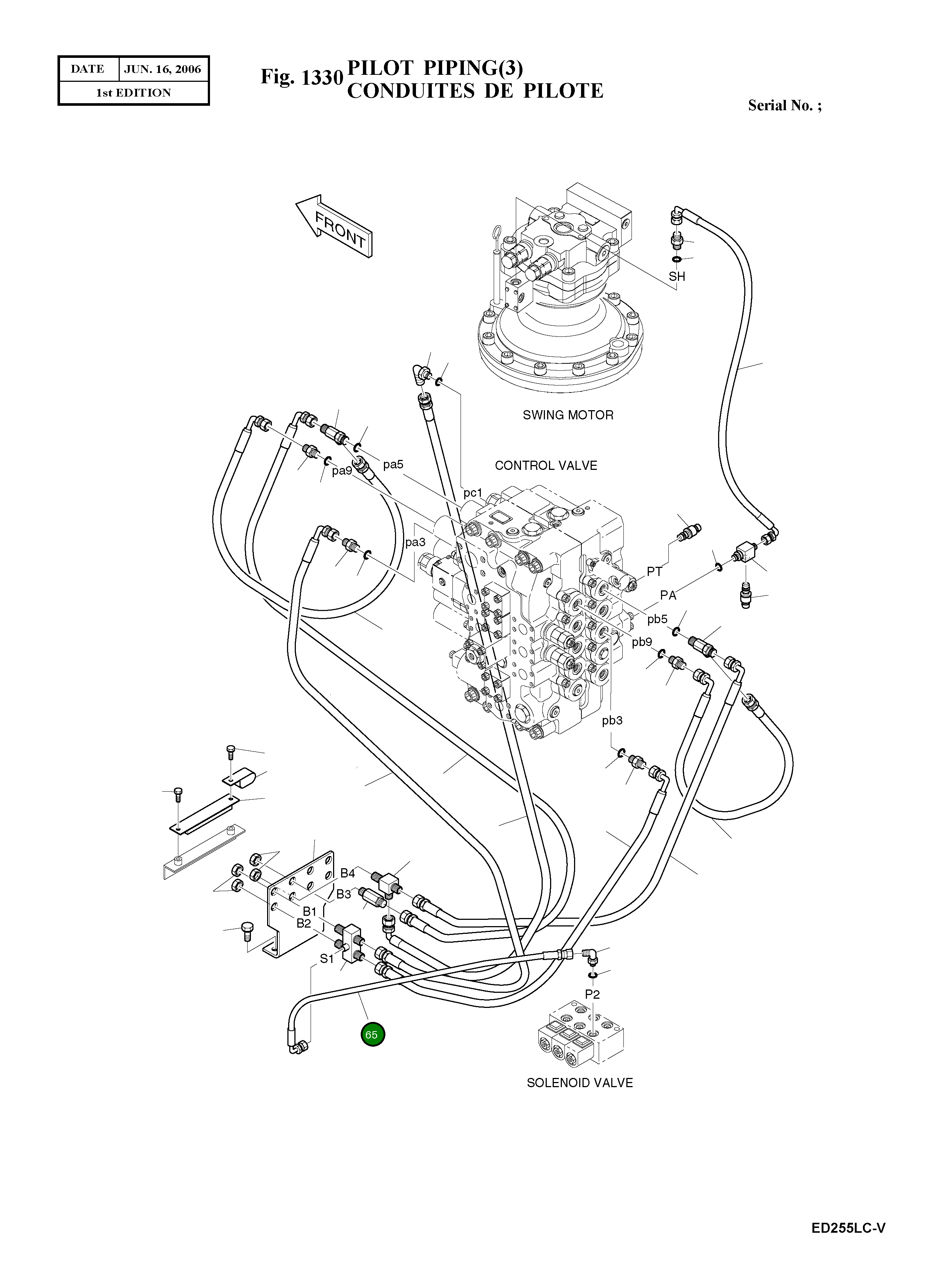Шланг PF1/4-620L DS2063054 Komatsu