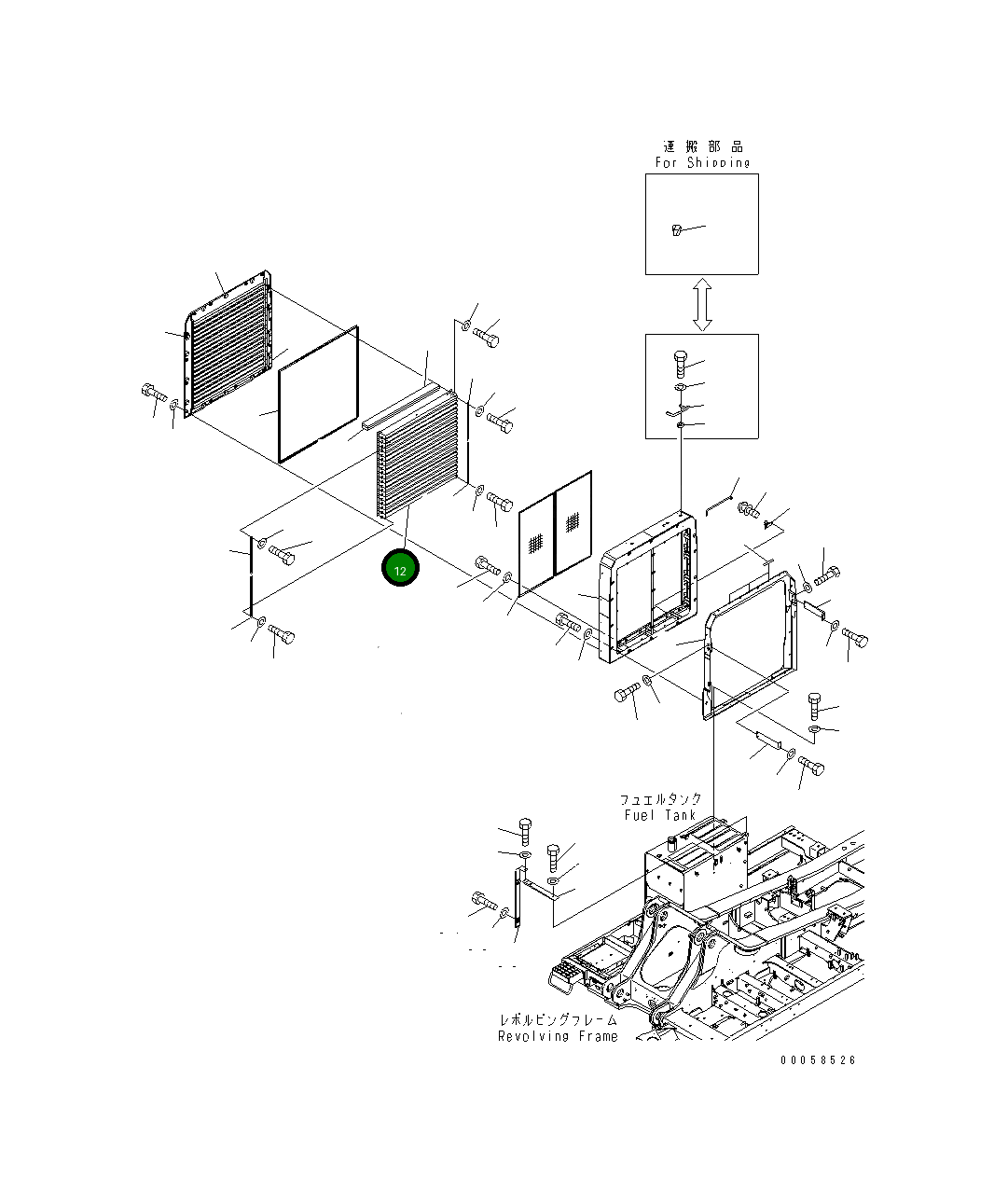 Отвал 209-54-43150 Komatsu