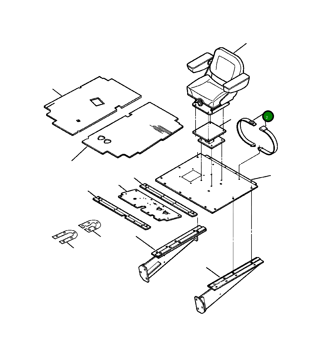 Ремень сиденья LA 0 248 Komatsu
