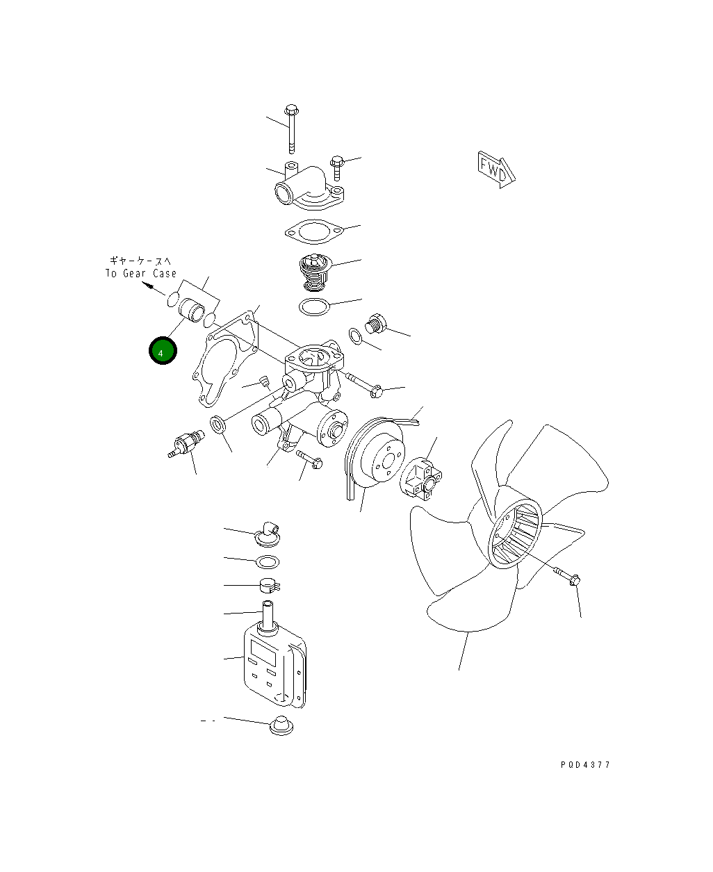Шарнир YM119266-42052 Komatsu
