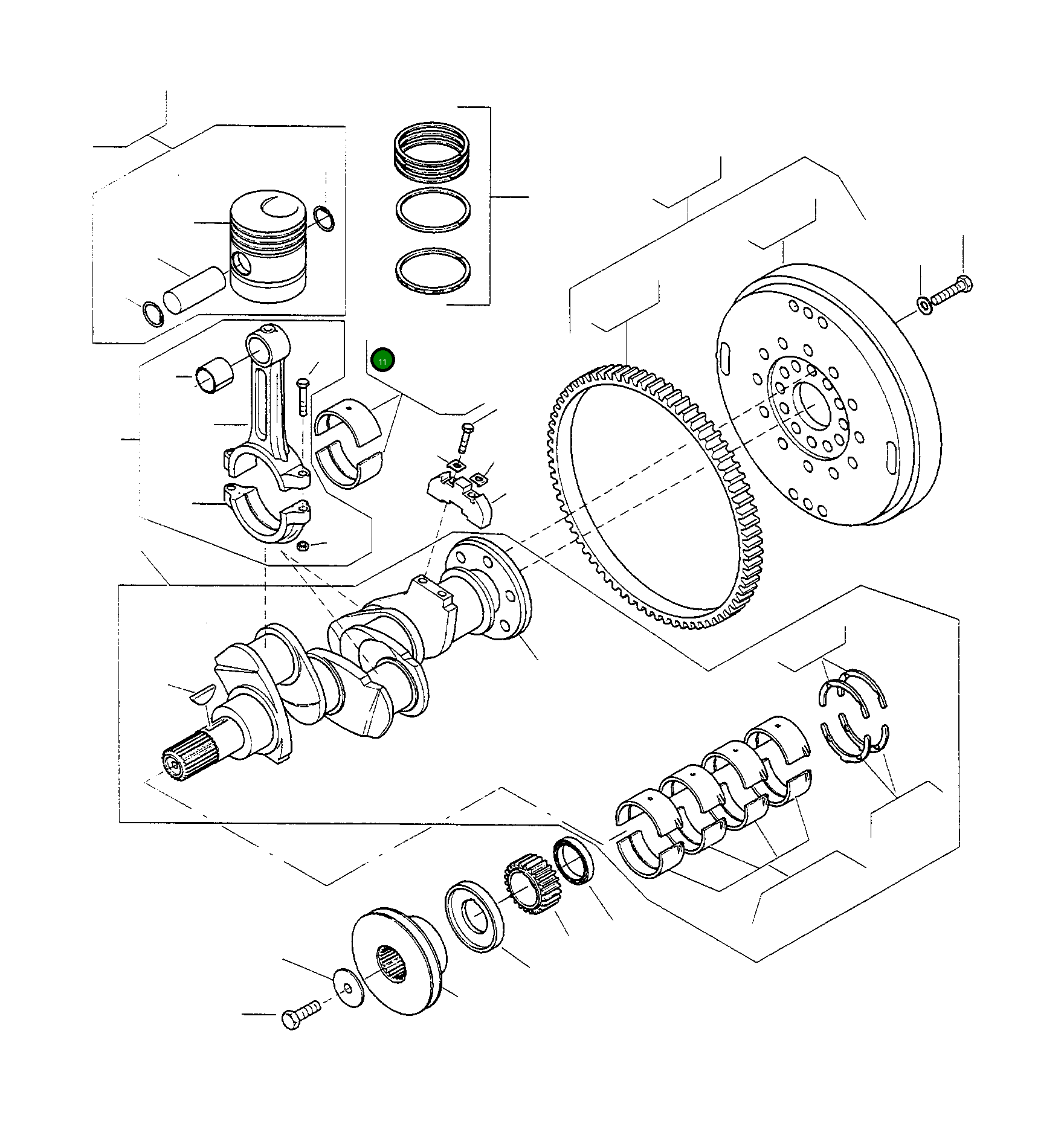 Комплект подшипников 4910869M91 Komatsu
