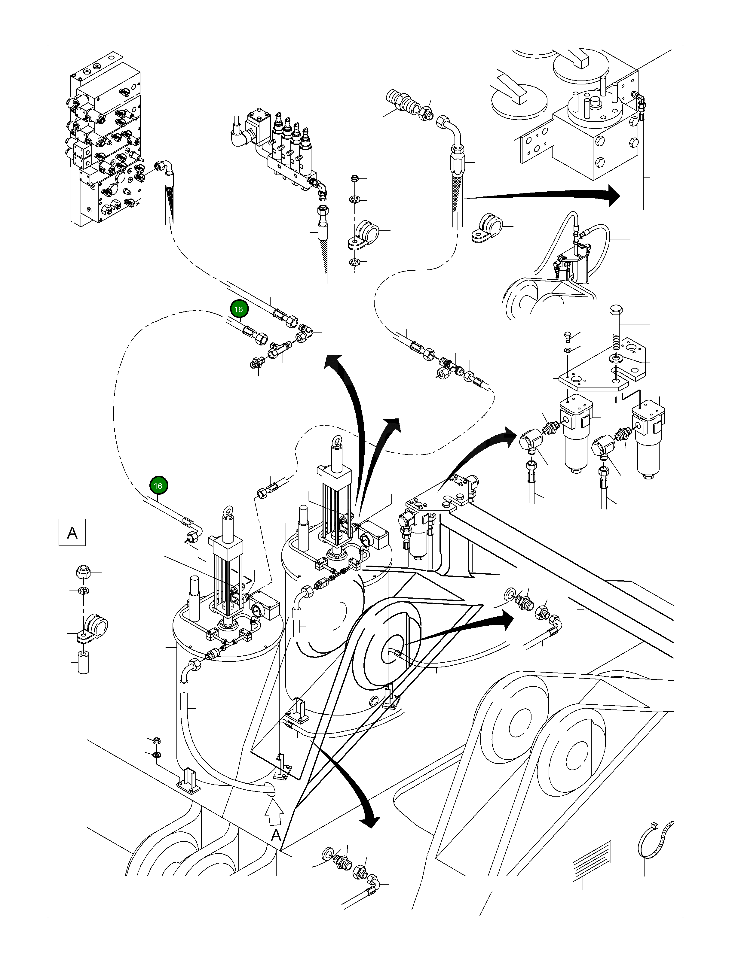 Шланг в сборе DN 08X 1560 519 649 98 Komatsu