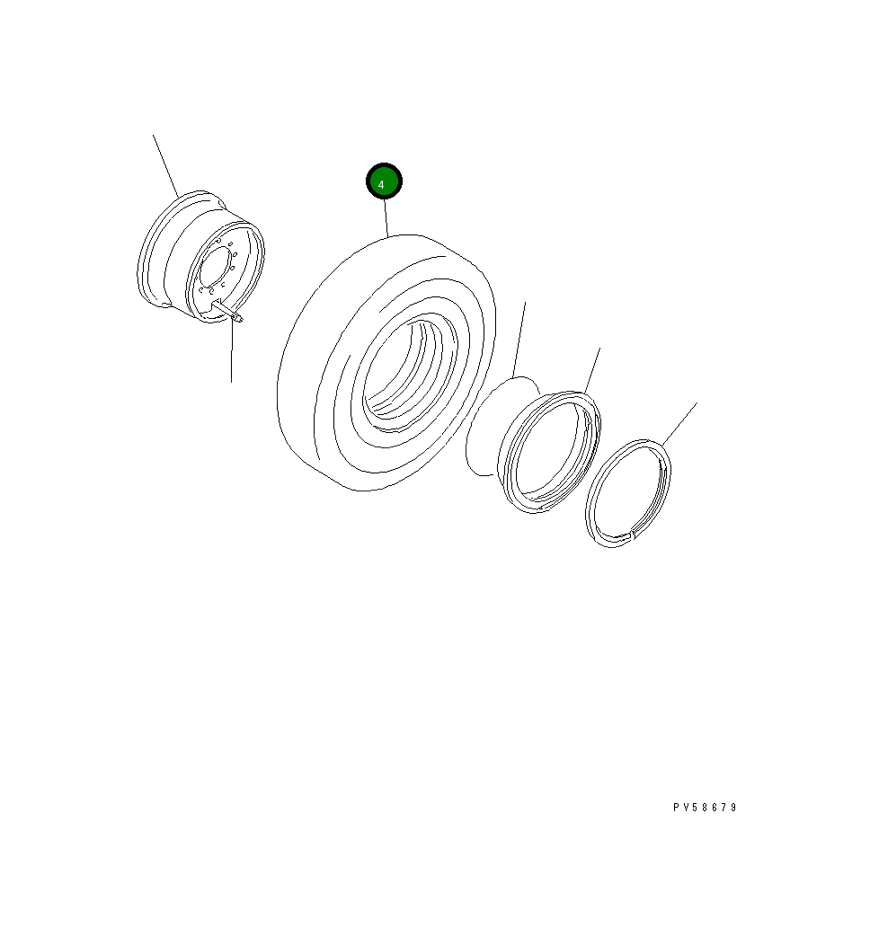 Шина 23A-30-17210 Komatsu