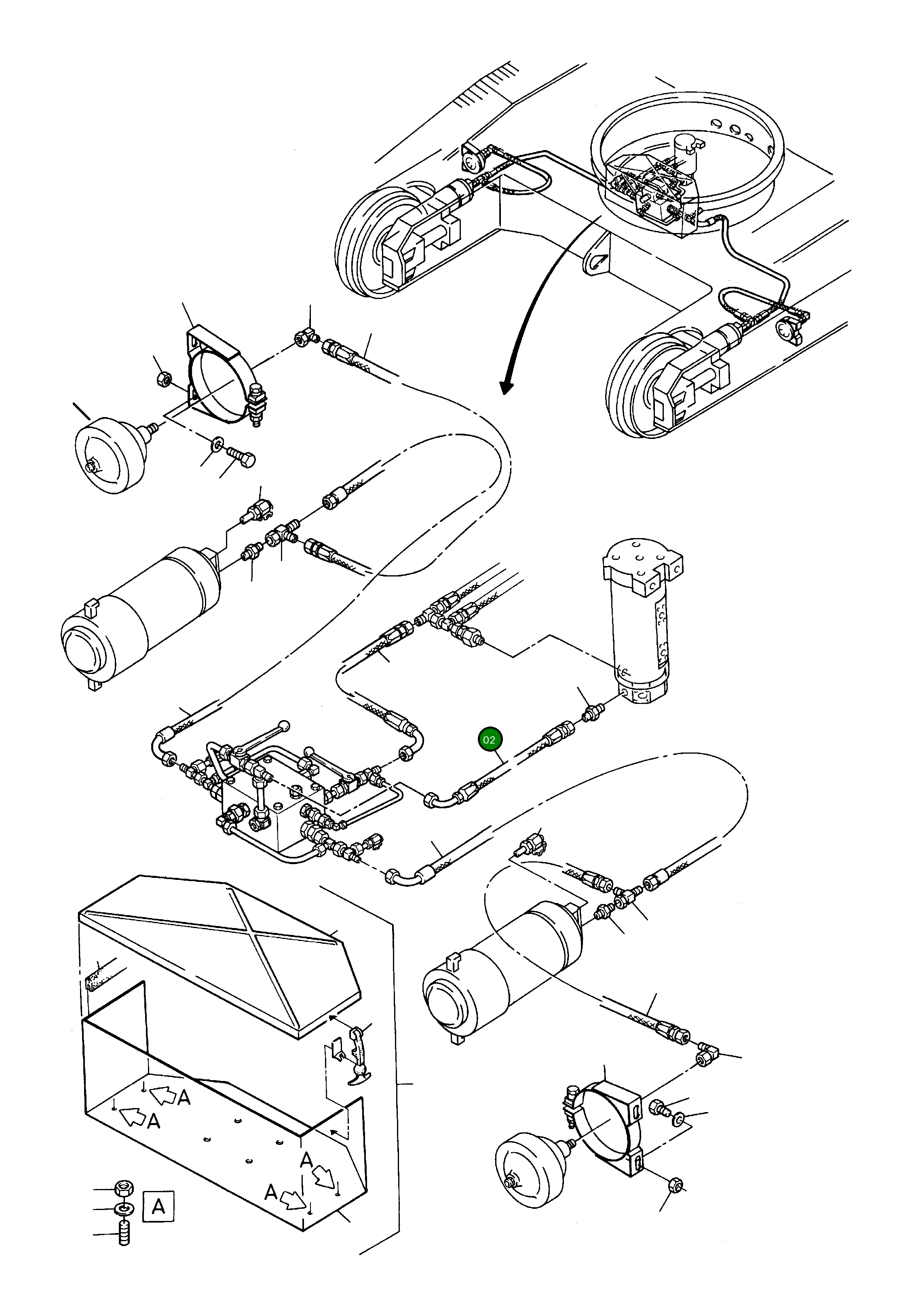 Шланг в сборе NW 16x510 551 228 40 Komatsu