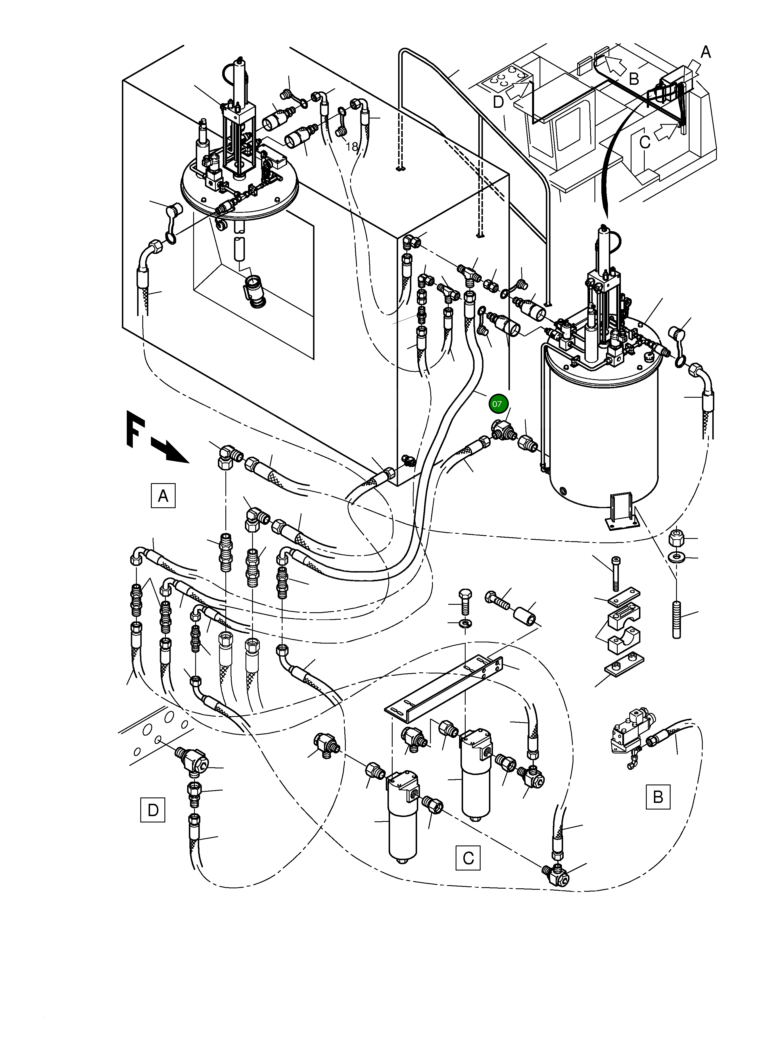 Шланг в сборе DN 20x2600 514 116 98 Komatsu