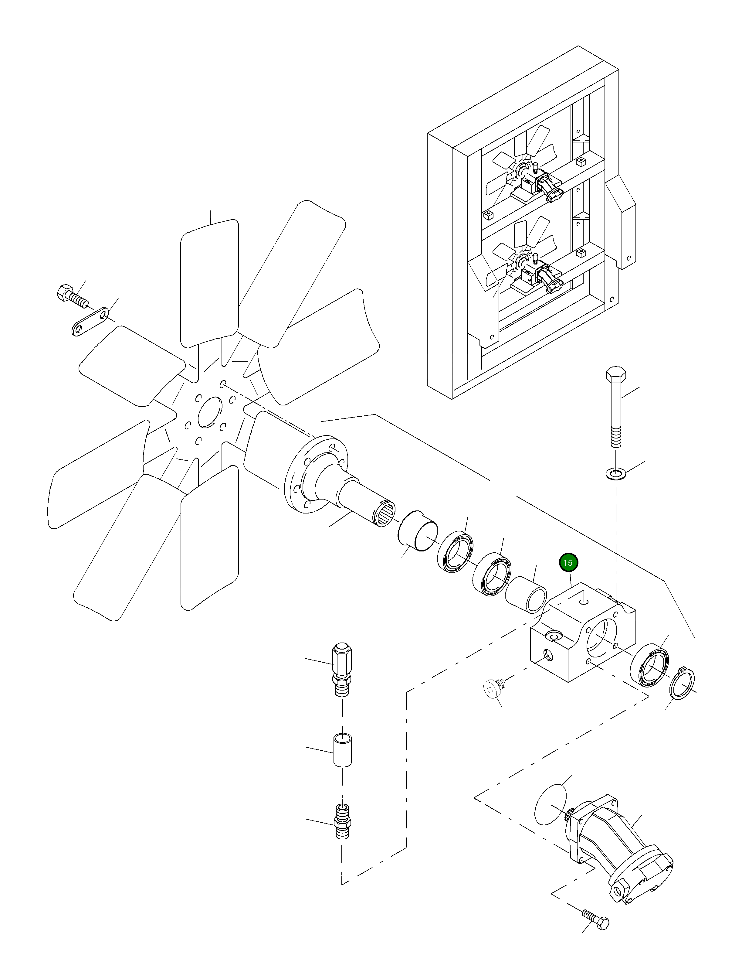 Фиксатор подшипника 895 905 40 Komatsu