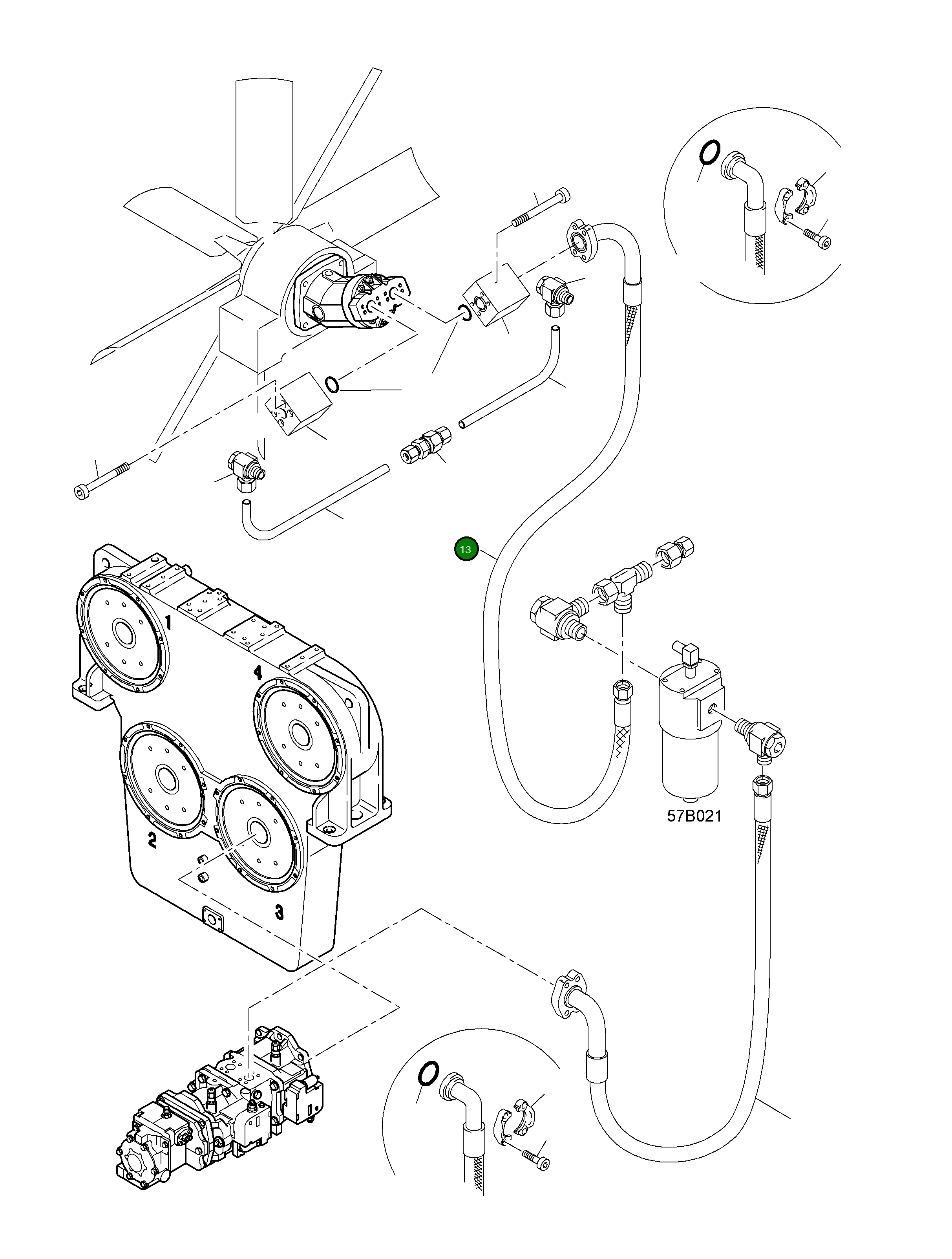 Шланг в сборе DN 32x5000 518 851 98 Komatsu