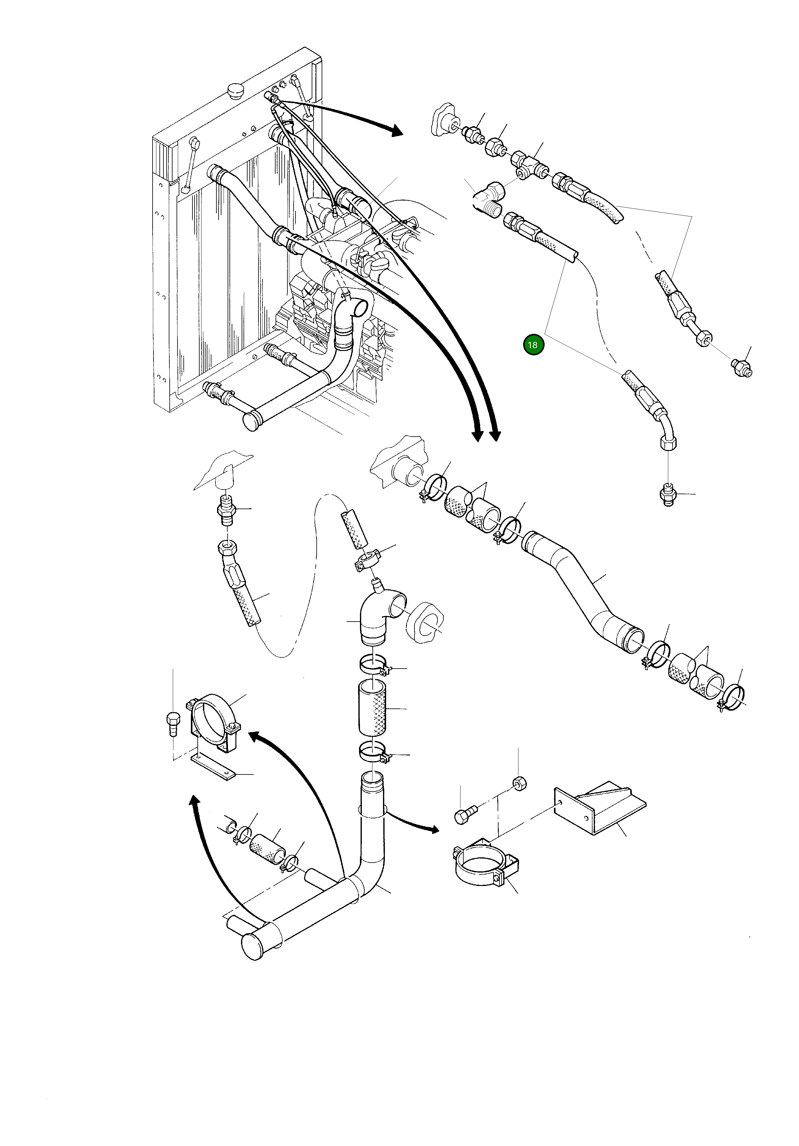 Шланг в сборе DN 10 x 1800 516 018 98 Komatsu