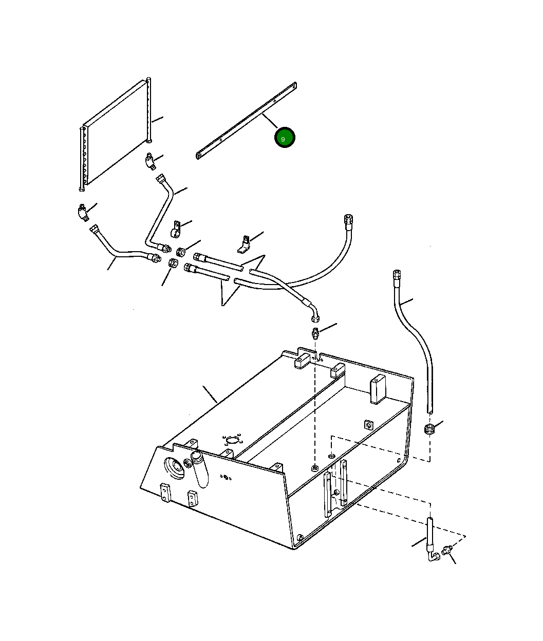 Штанга крепления радиатора 1305 523 H1 Komatsu
