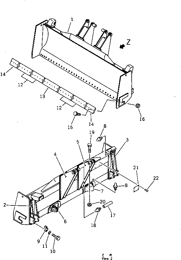 Отвал 12F-B74-4100 Komatsu