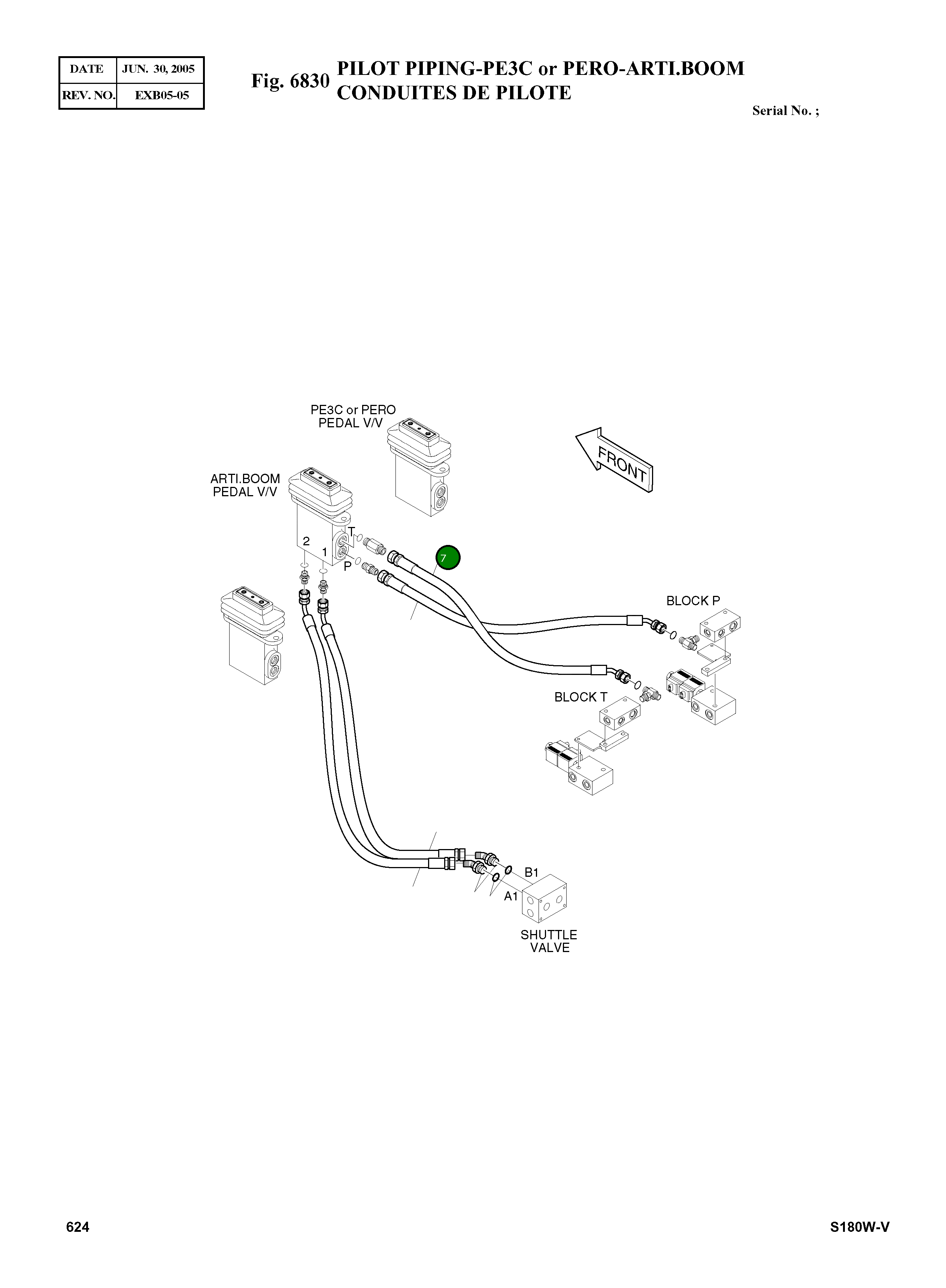 Шланг PF3/8-370L DS2054065 Komatsu