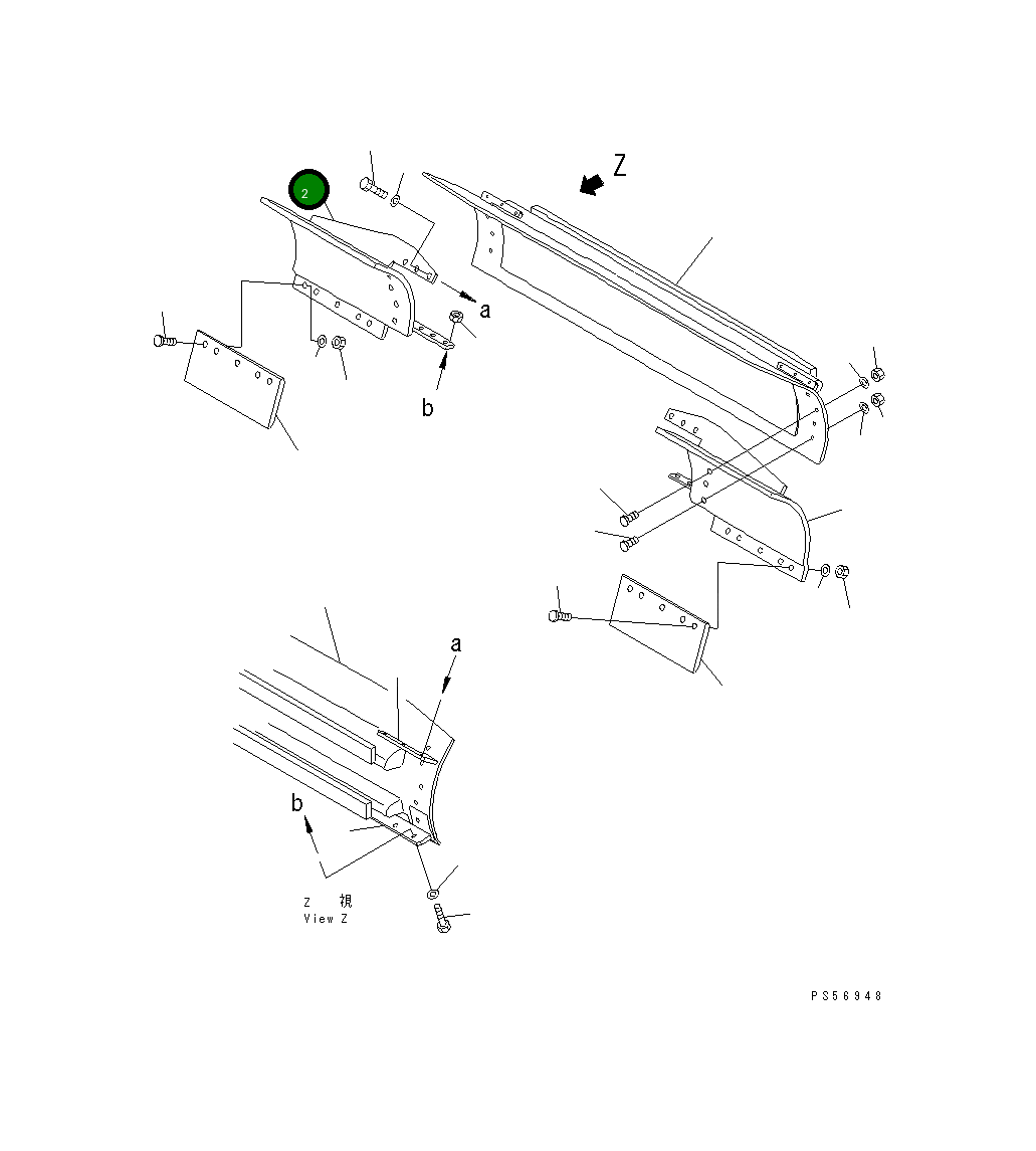 Удлинение отвала, правое 235-755-1131 Komatsu