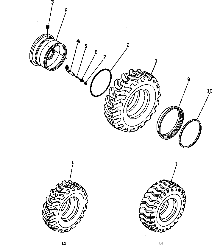 Шина 424-30-12230 Komatsu