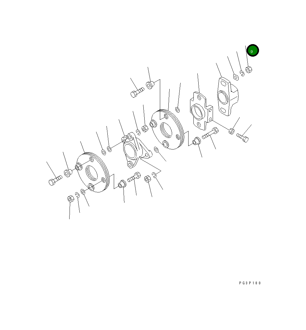 Гайка DK013121-4040 Komatsu