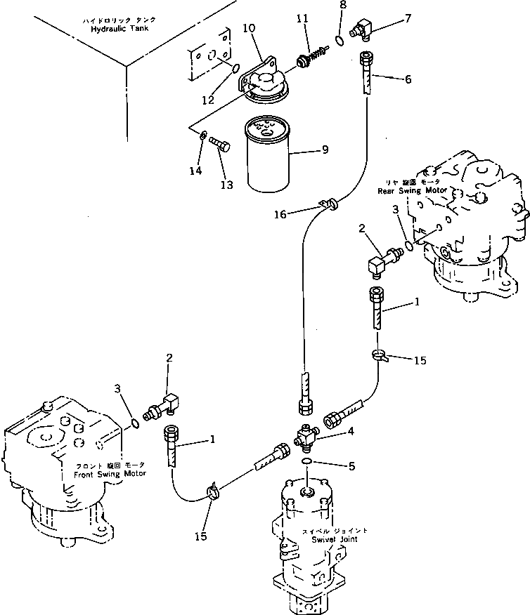 Фильтр в сборе 21N-60-12200 Komatsu