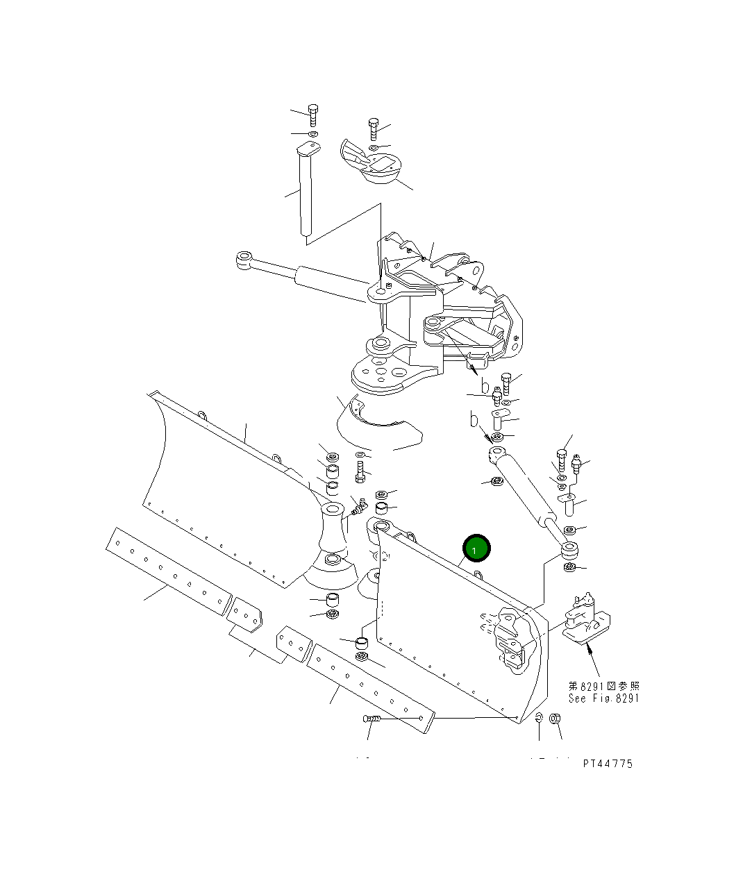 Отвал, левый 418-866-1131 Komatsu