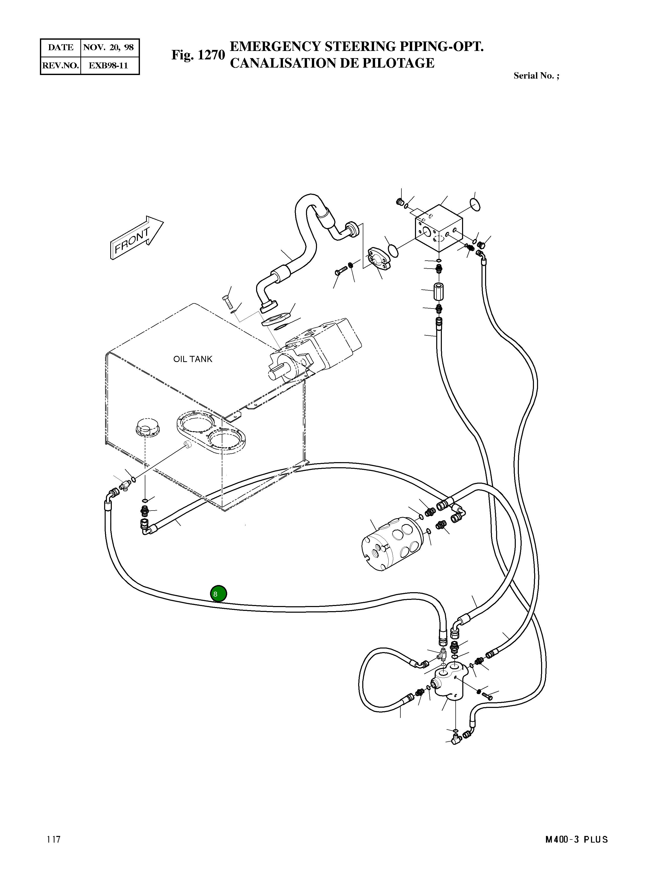 Шланг PF3/4-2750L 2184-1036D324 Komatsu