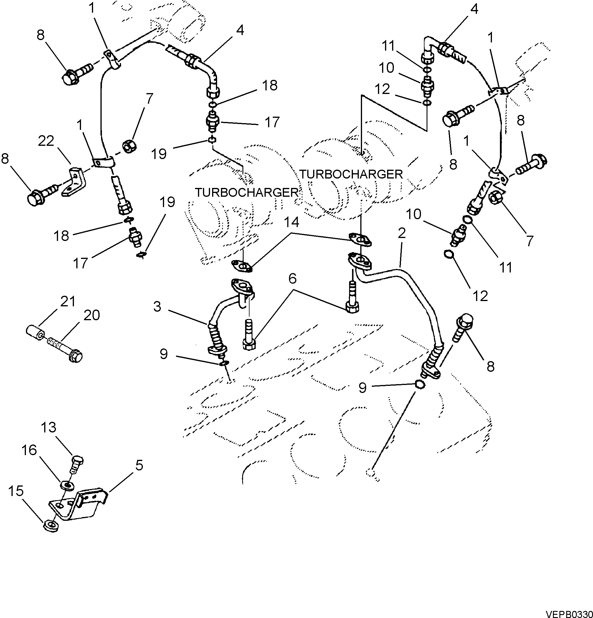 Проставка 1240 016 H1 Komatsu