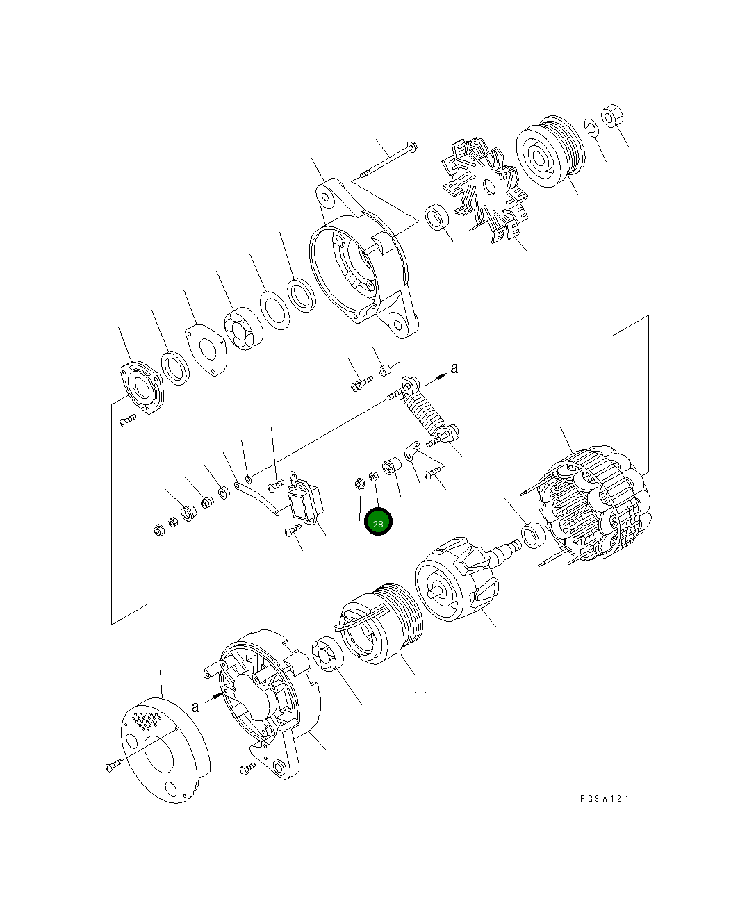 Гайка KD0-33902-0090 Komatsu