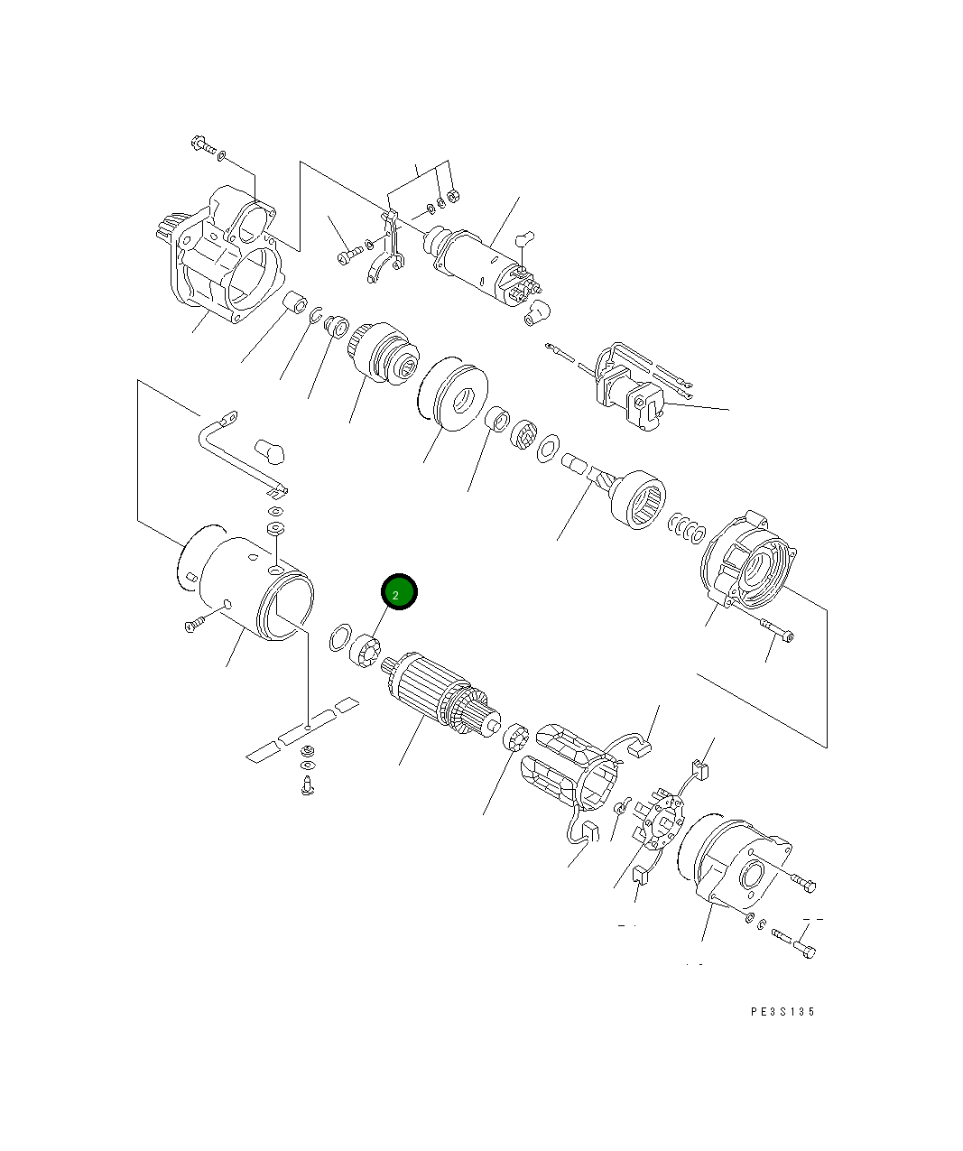 Передний шариковый подшипник KD1-0454-60037 Komatsu