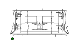 Левый концевой резец отвала 646 330 C1 Komatsu