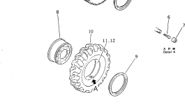 Шина 233-30-12110 Komatsu