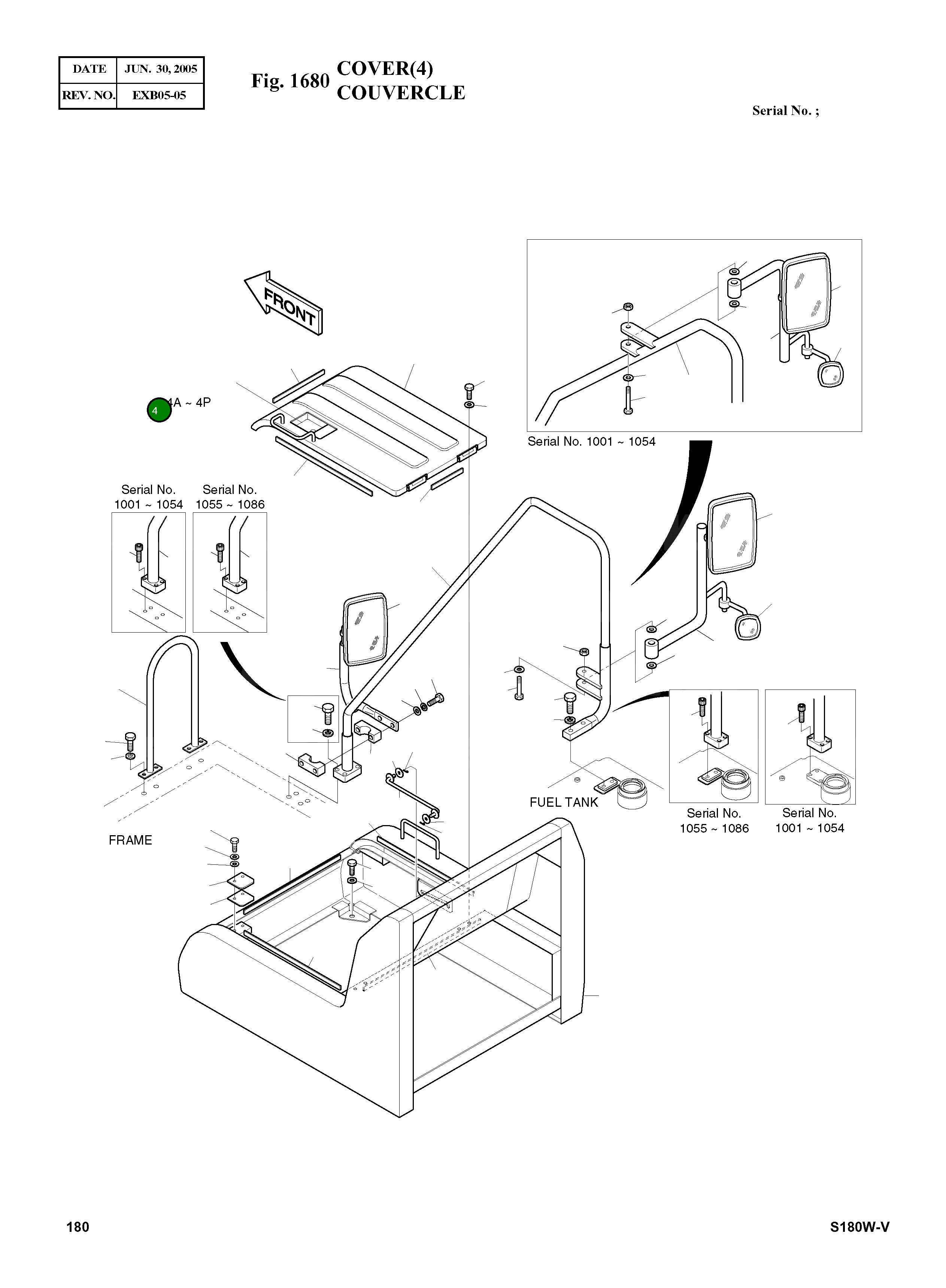 Крышка аккумулятора в сборе 621-02497 Komatsu